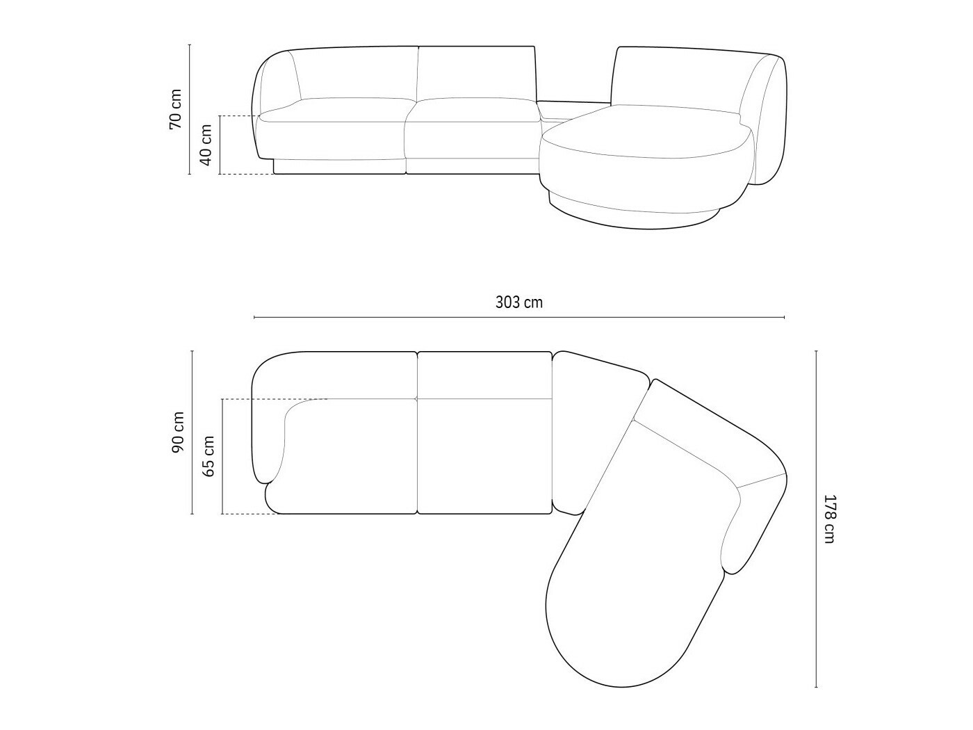 Модулен ъглов диван Tivlomi 117 (Bluvel 40)