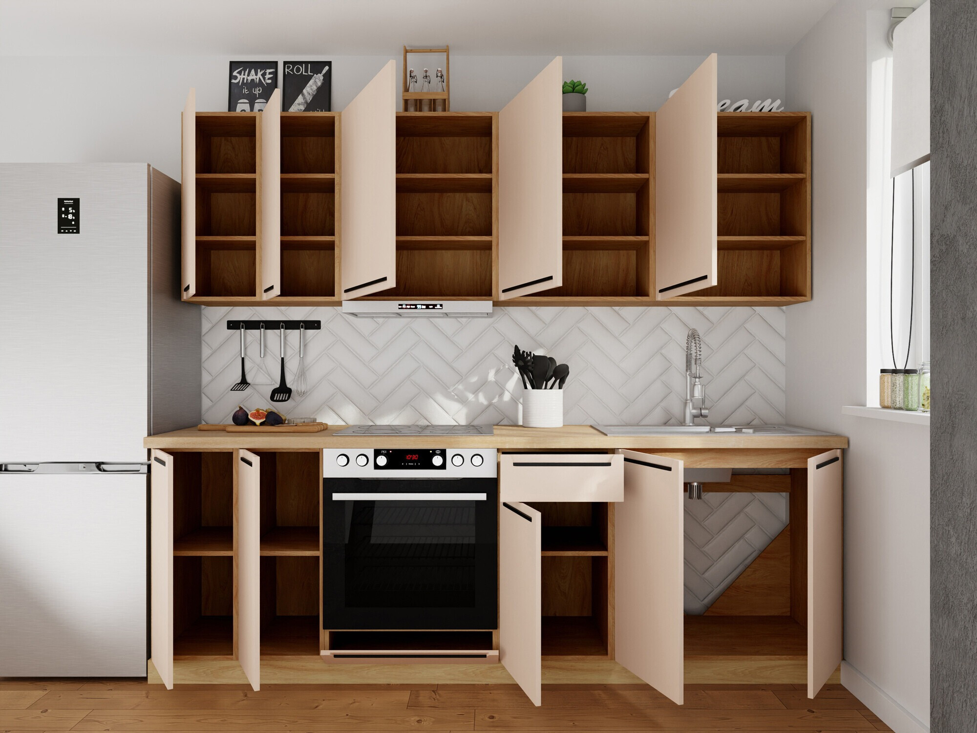Модулен кухненски комплект Riso Beige 170