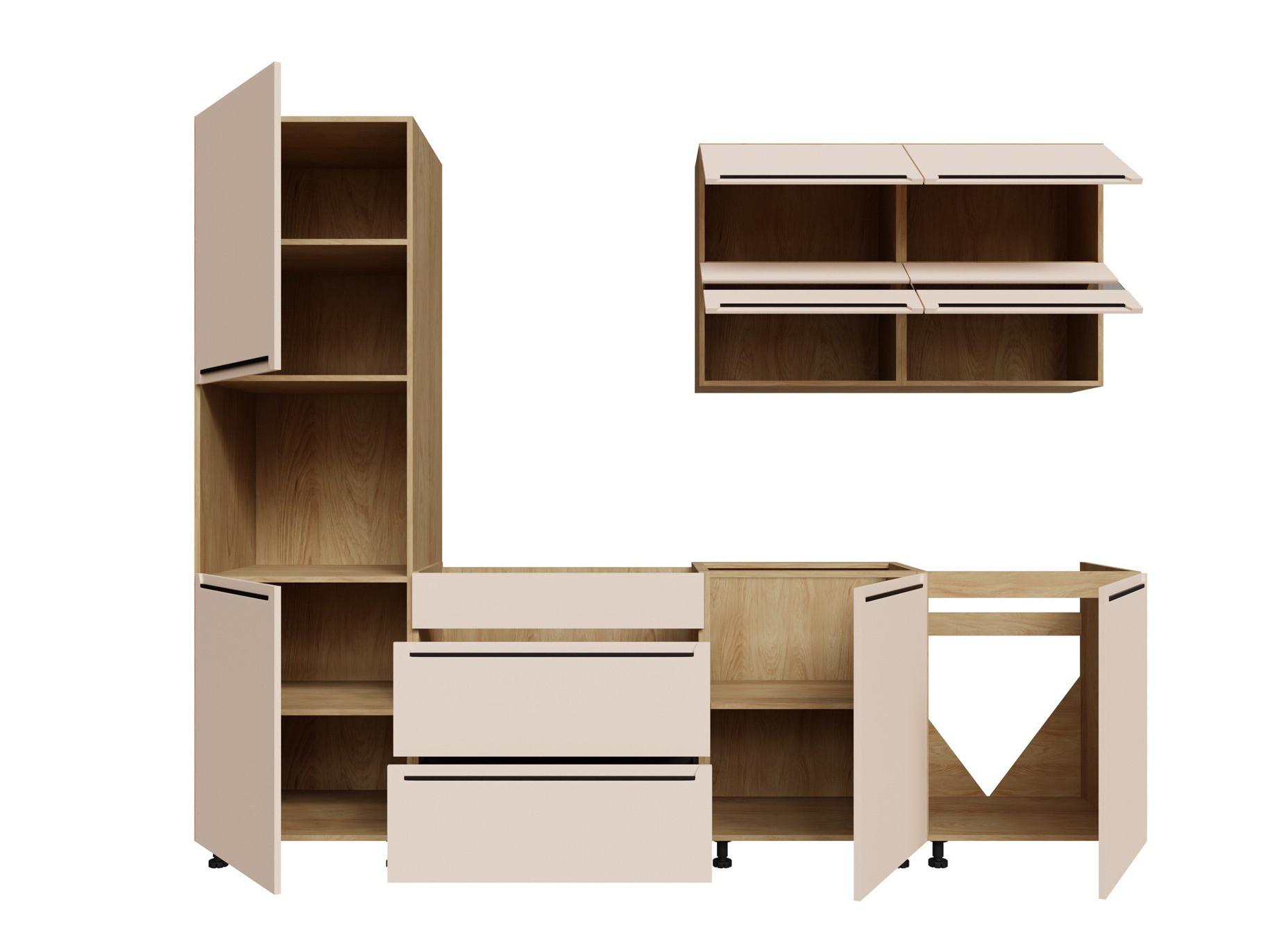 Модулен кухненски комплект Riso Beige 171
