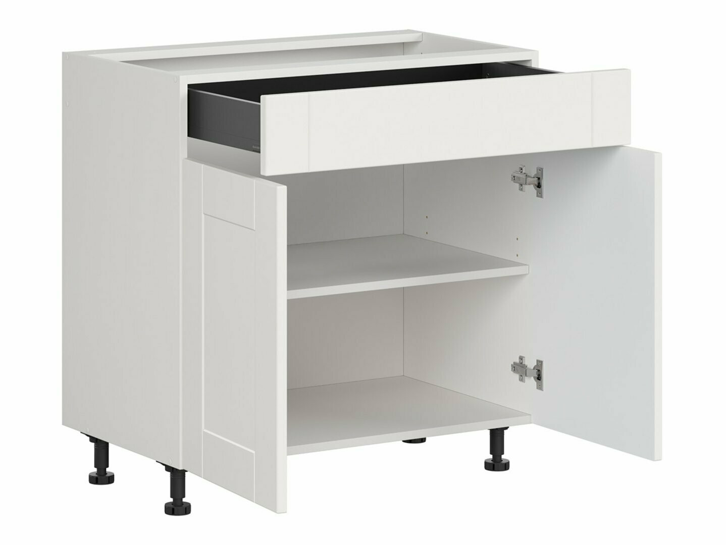 Модулен шкаф с чекмедже и врати Eva White 106