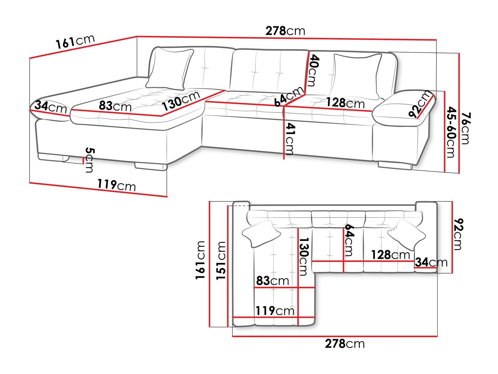 Ъглов диван Comfivo 219 (Clara 215.11)