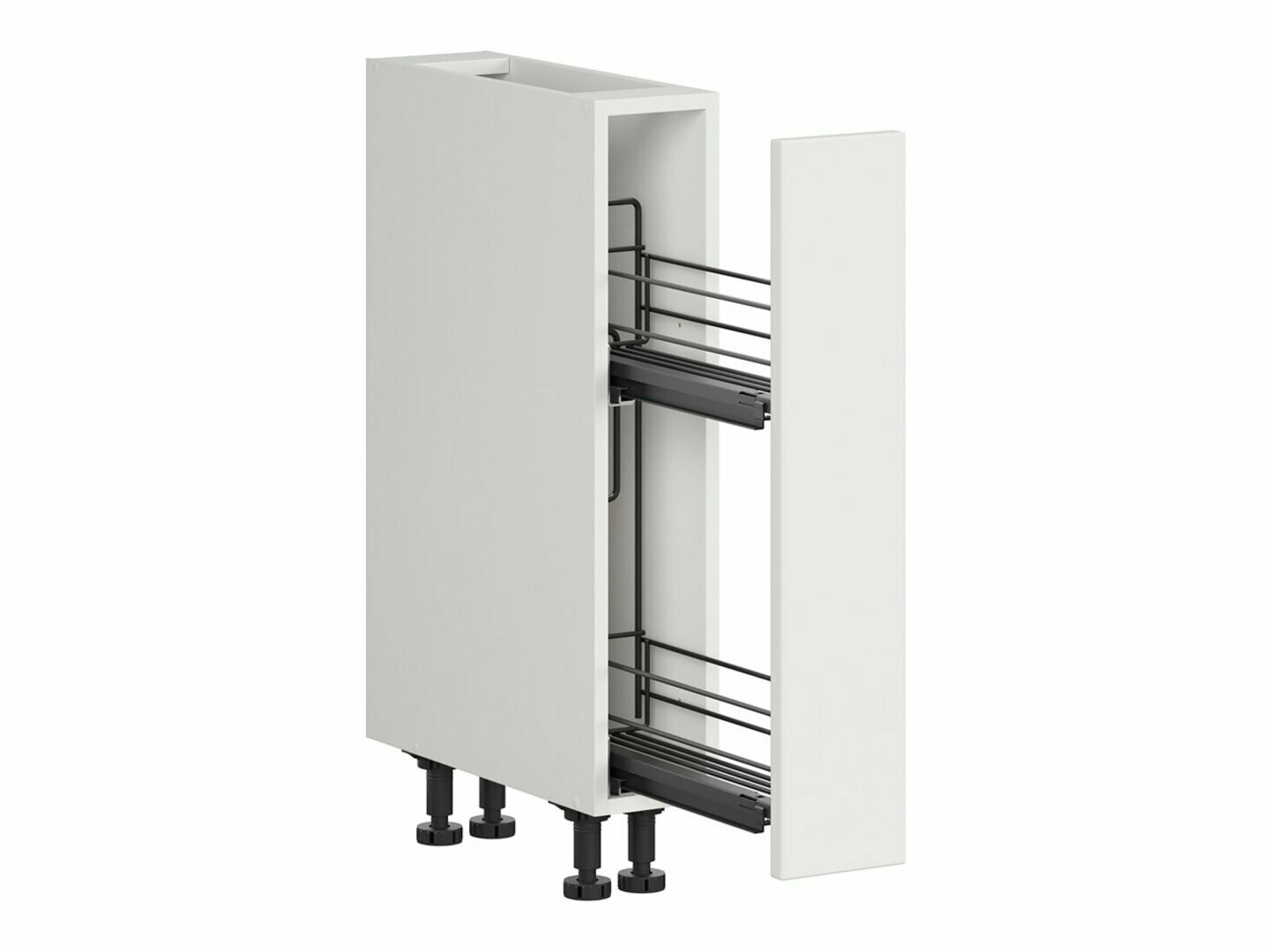 Модулен шкаф с изтеглящ се кошница Eva White 121