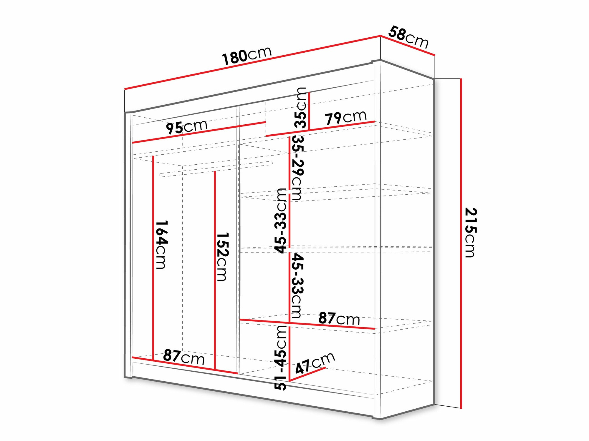 Гардероб Closico Cavaris V (Бял)