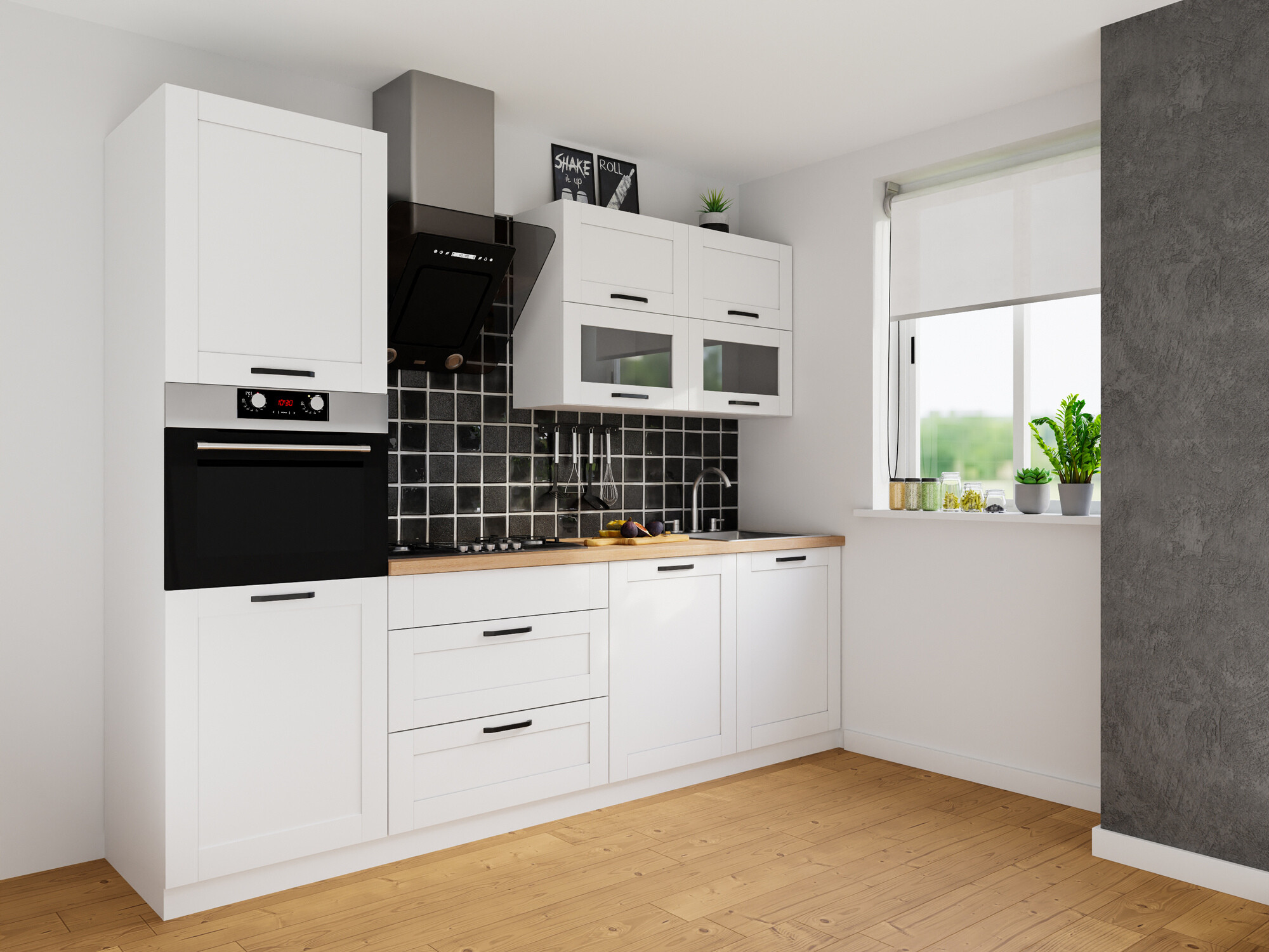 Модулен окачен шкаф Eva White 167