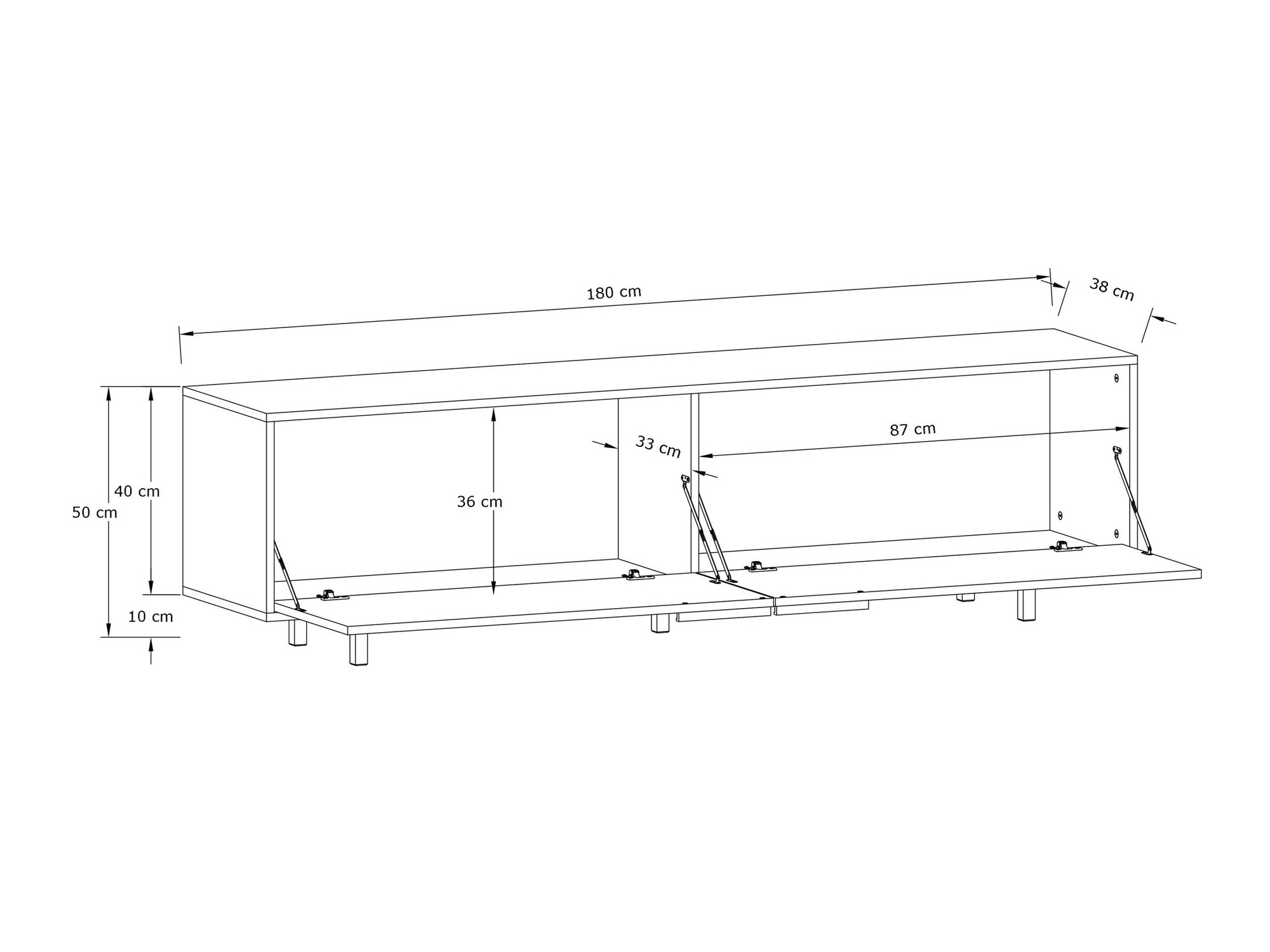 ТВ шкаф Denton 1441 (Дъб)
