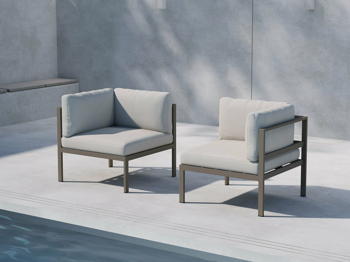 Градински фотьойл Dallas 4740 (Кафяв + Бежов)