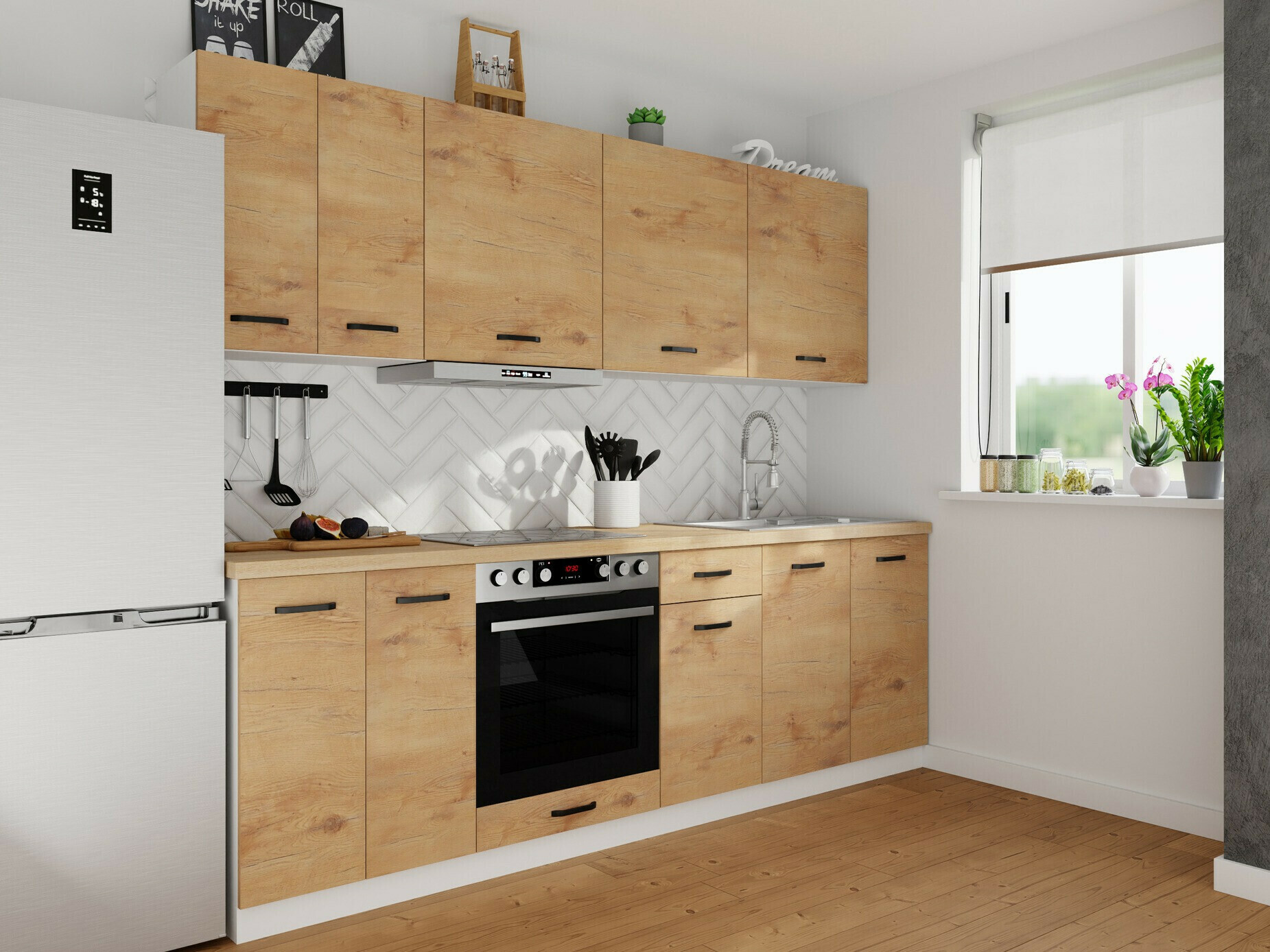 Модулен шкаф с чекмедже и врати Amper Lancelot 102