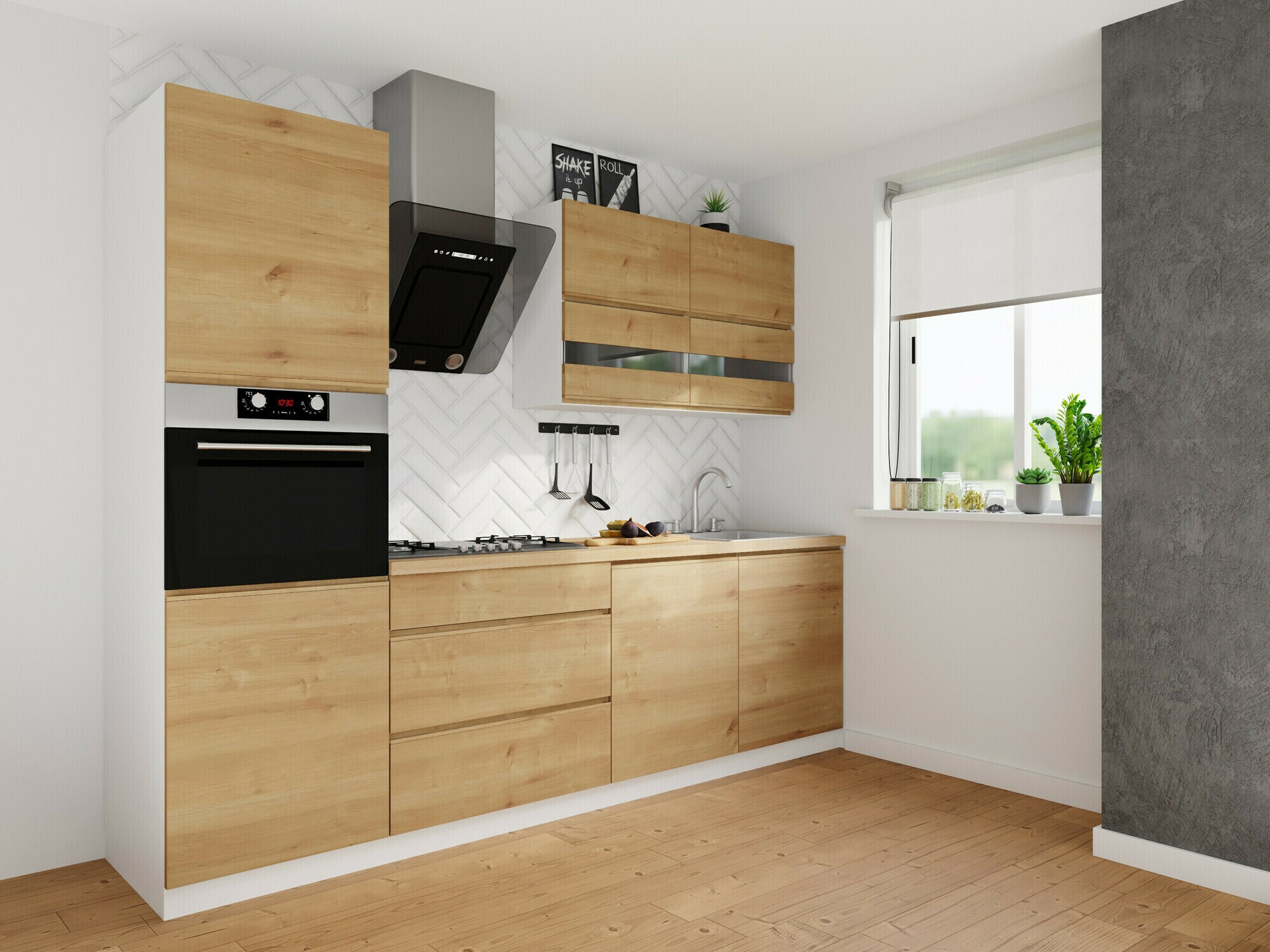 Модулен шкаф с врати Soli Oak 118
