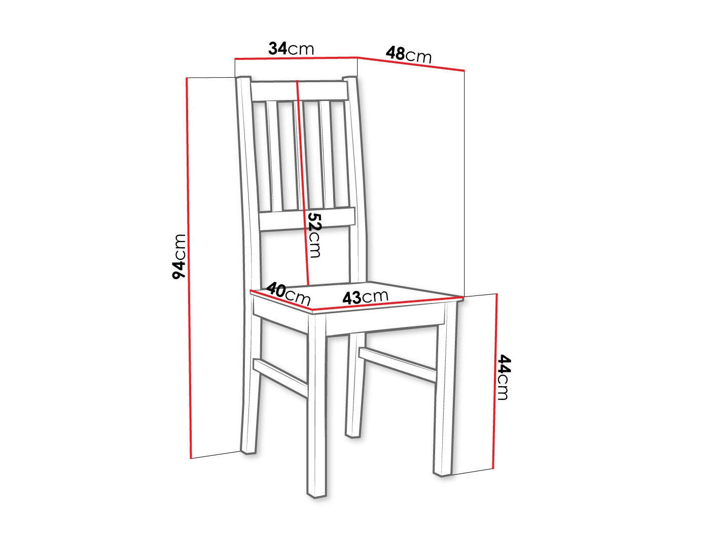 Стол Victorville 114 (Черен)