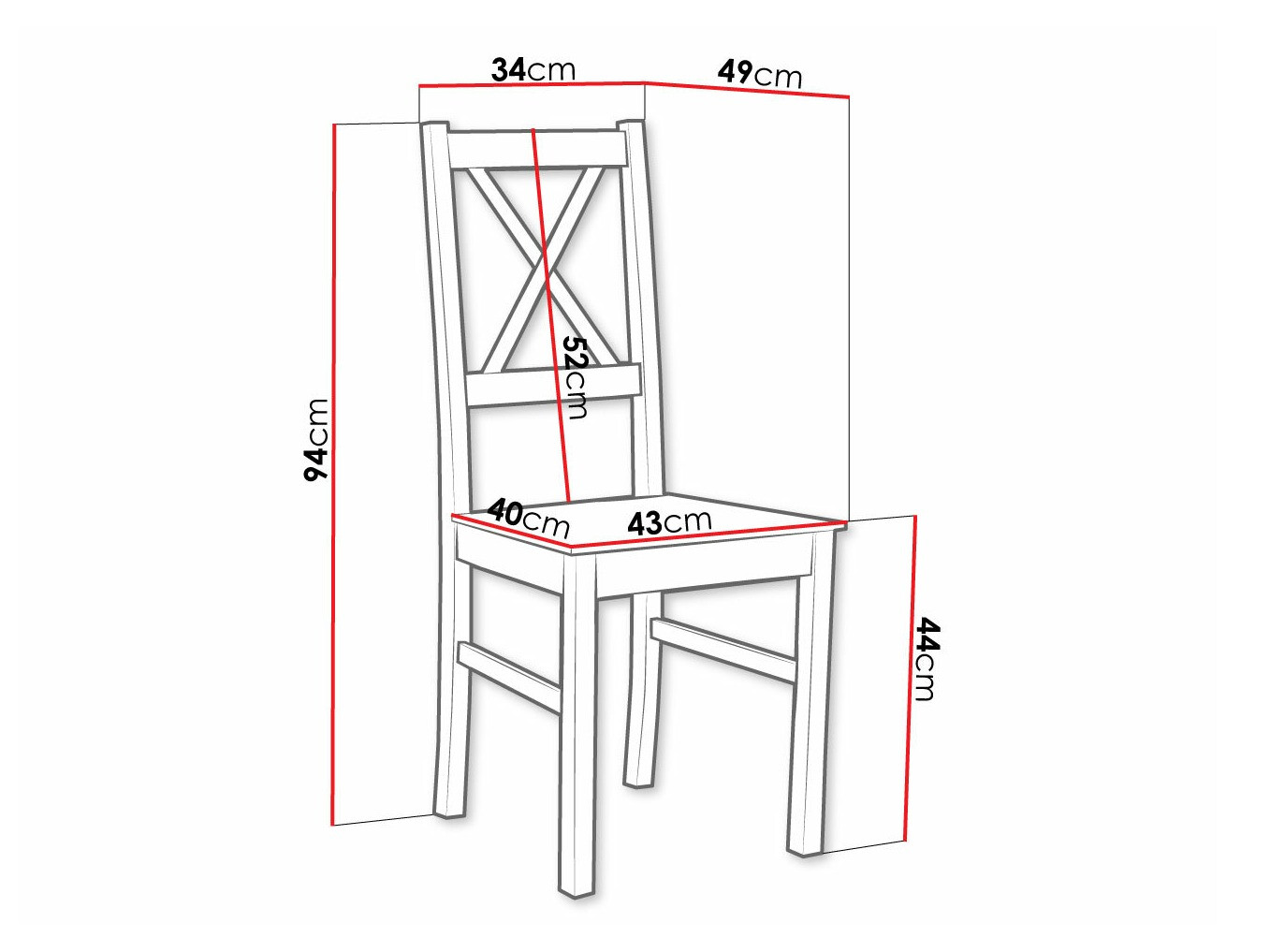 Стол Victorville 137 (Черен)