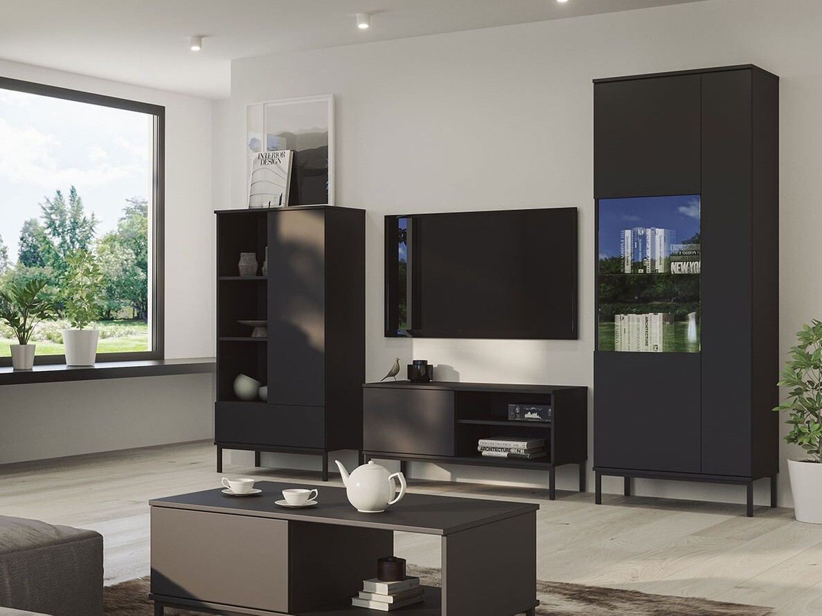 Комплект за хол Lomsore 109 (Черен)