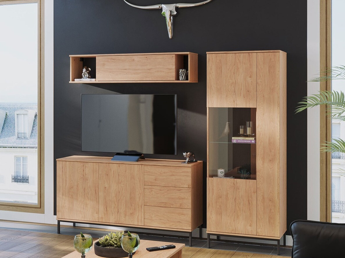 Комплект за хол Lomsore 110 (Ярък дърво)