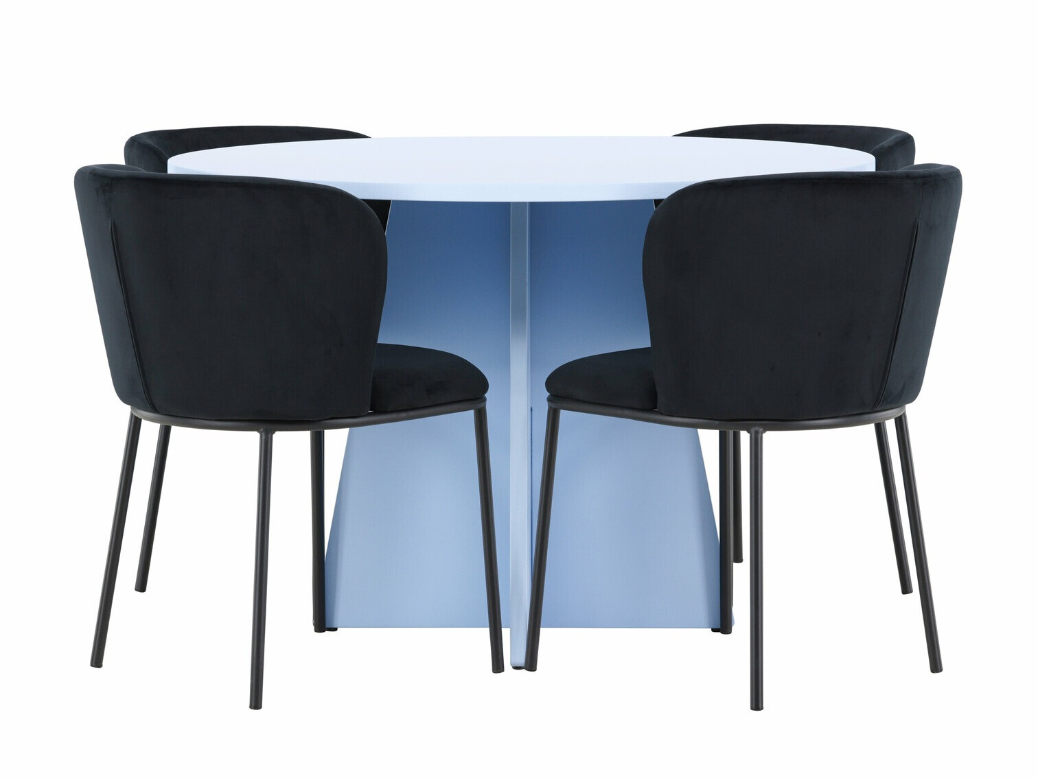 Маса и столове за трапезария Dallas 4746 (Черен)