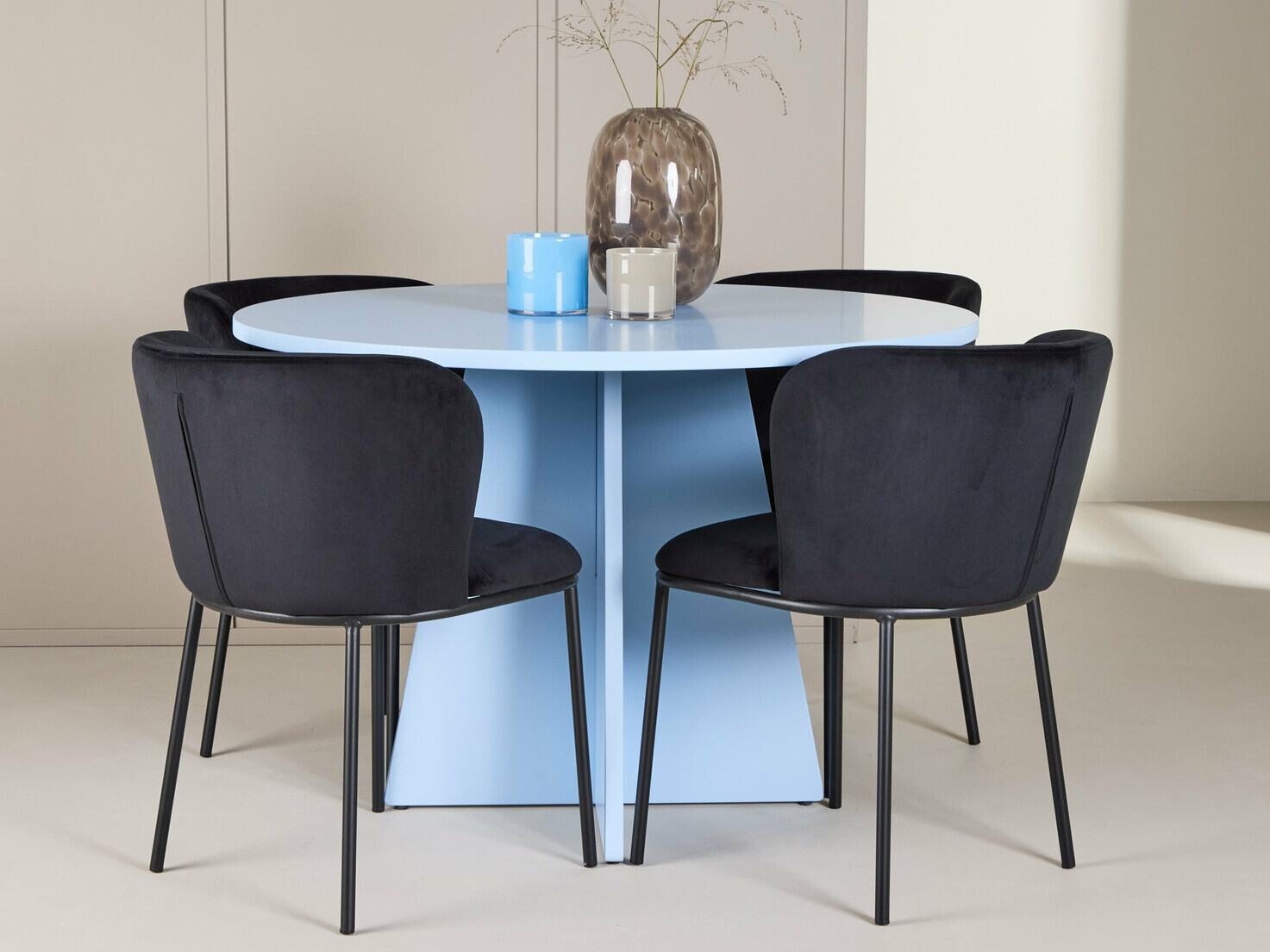 Маса и столове за трапезария Dallas 4746 (Черен)