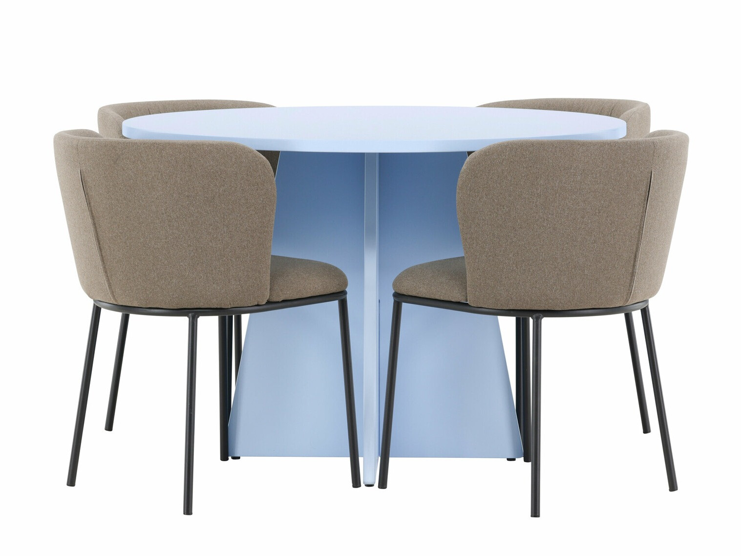 Маса и столове за трапезария Dallas 4746 (Кафяв)