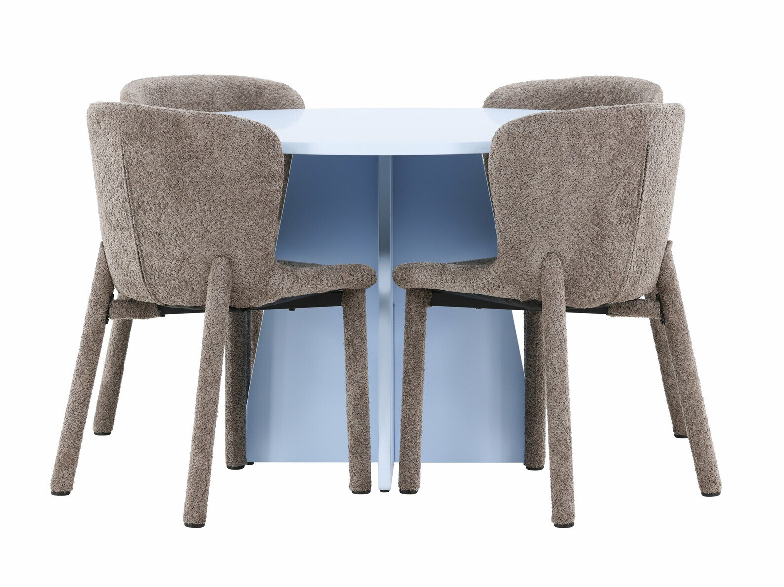 Маса и столове за трапезария Dallas 4747 (Кафяв)