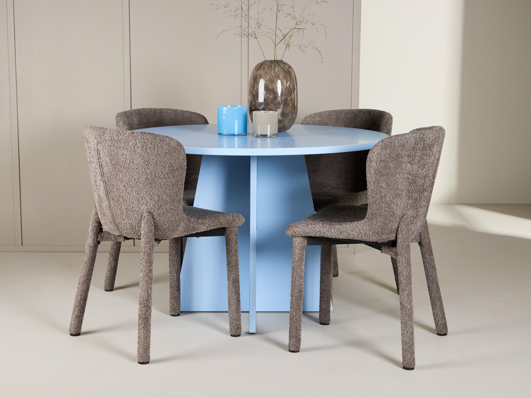 Маса и столове за трапезария Dallas 4747 (Кафяв)