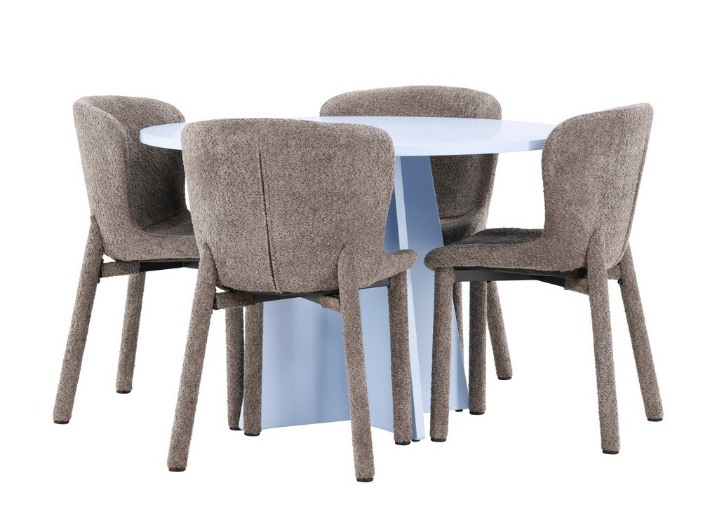 Маса и столове за трапезария Dallas 4747 (Кафяв)