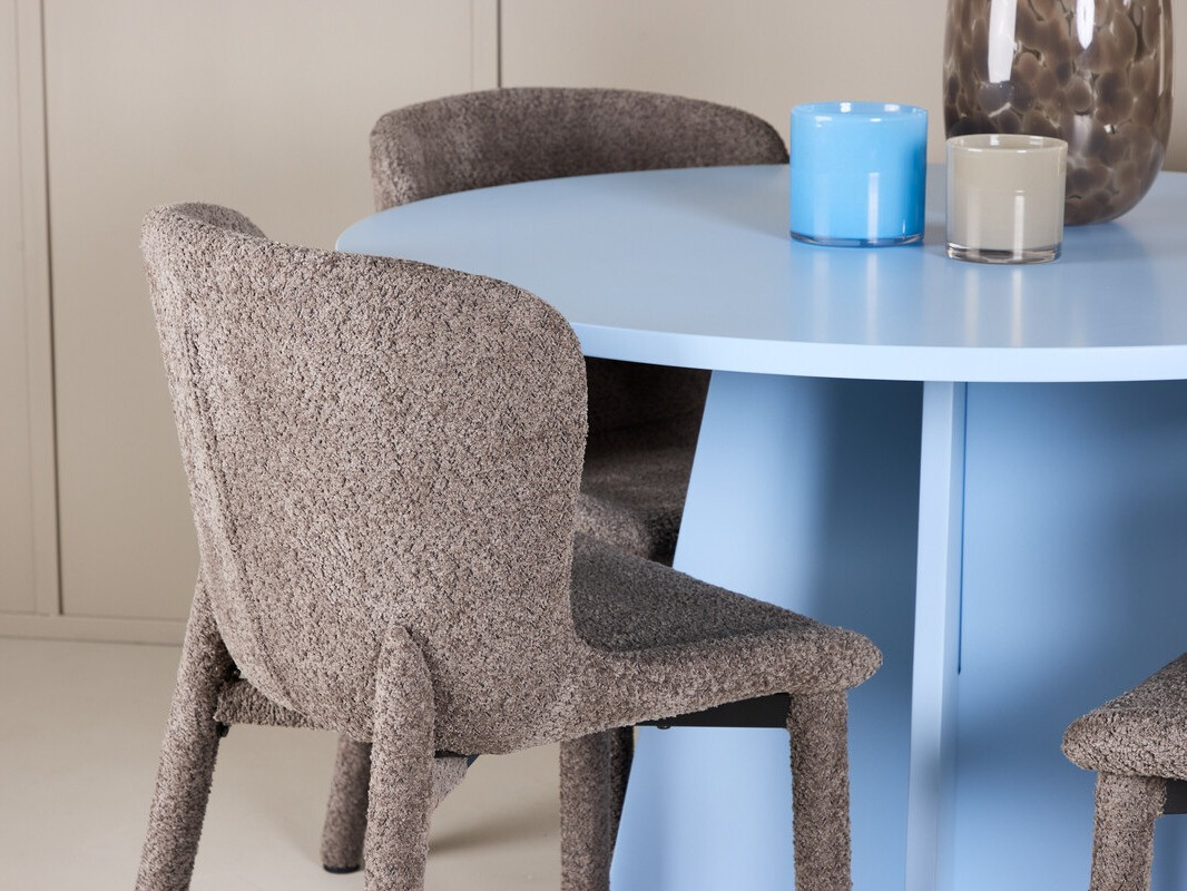 Маса и столове за трапезария Dallas 4747 (Кафяв)