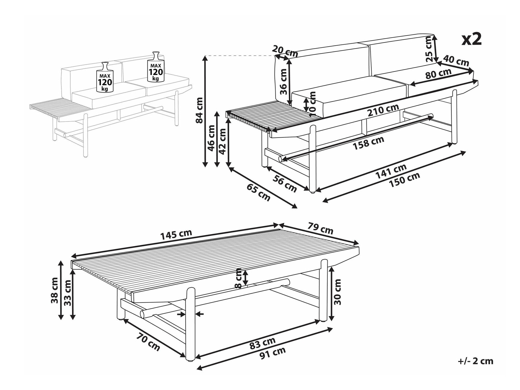 Градински комплект Sorsono 105