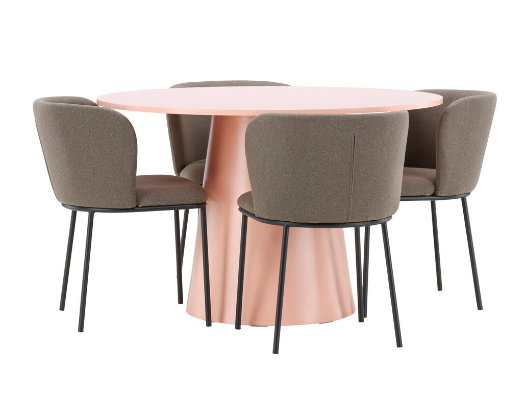 Маса и столове за трапезария Dallas 4750 (Кафяв)