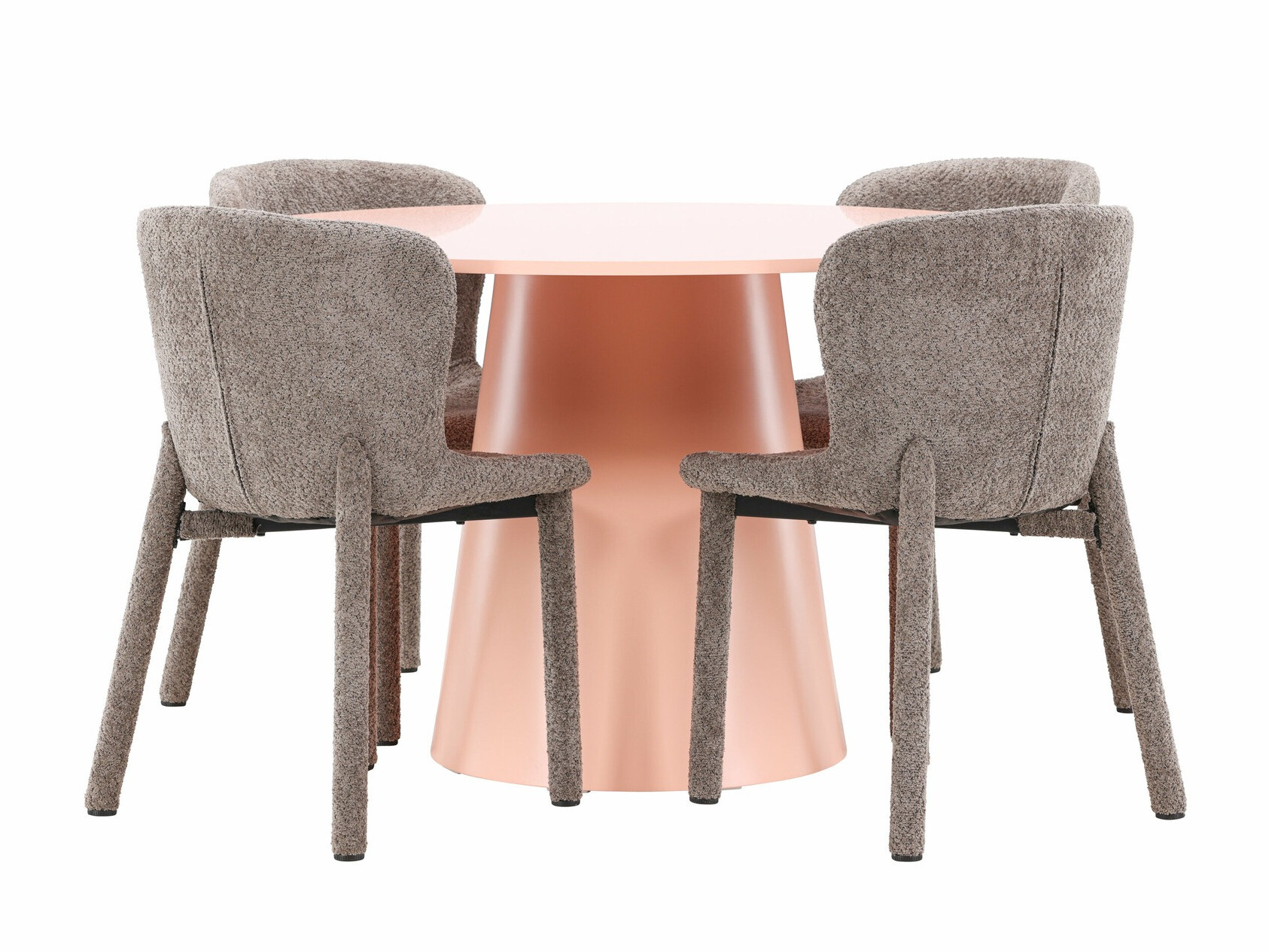 Маса и столове за трапезария Dallas 4751 (Кафяв)