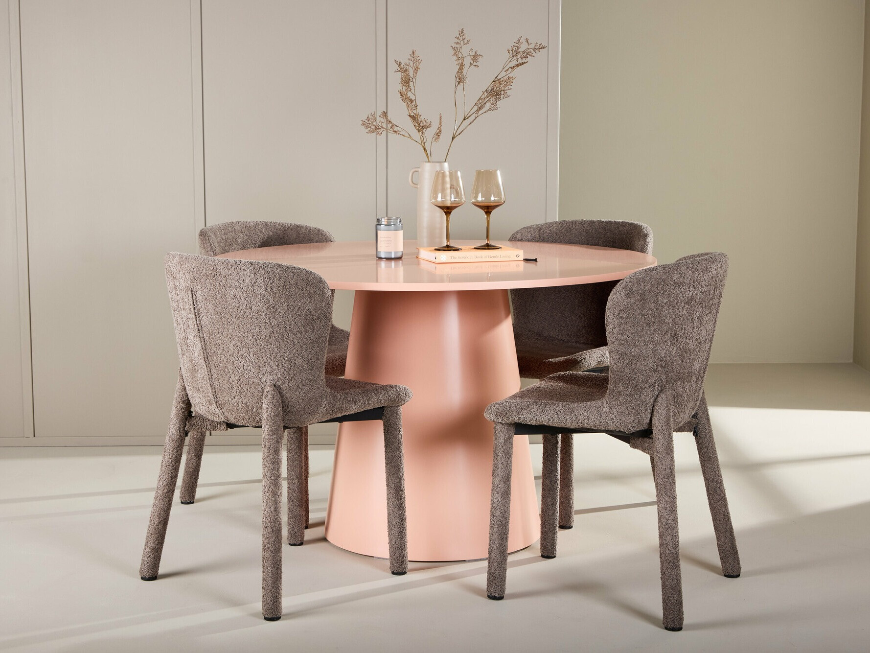 Маса и столове за трапезария Dallas 4751 (Кафяв)