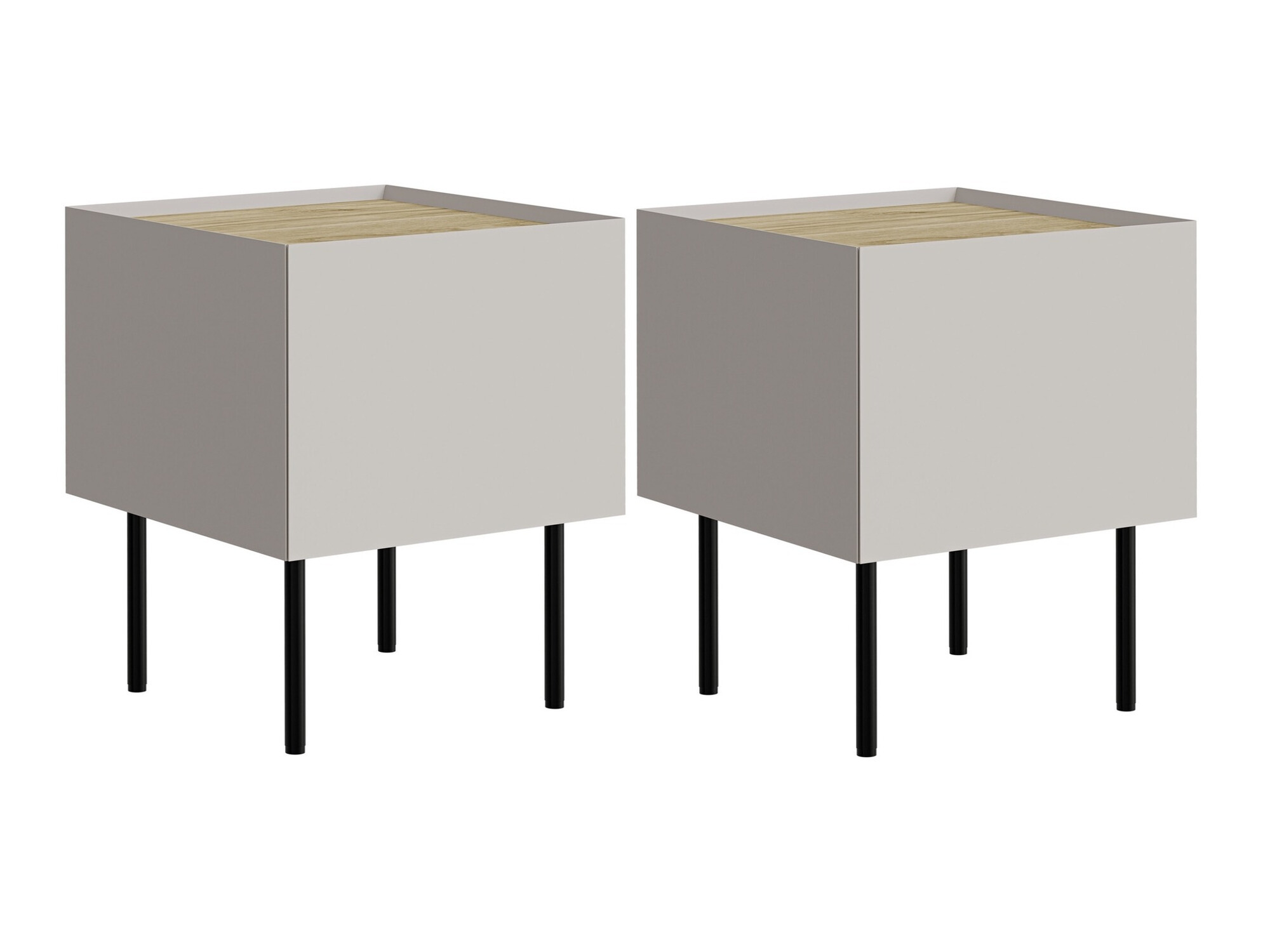 Комплект нощни шкафчета Melbela 108 (Кашмир + Дъб)