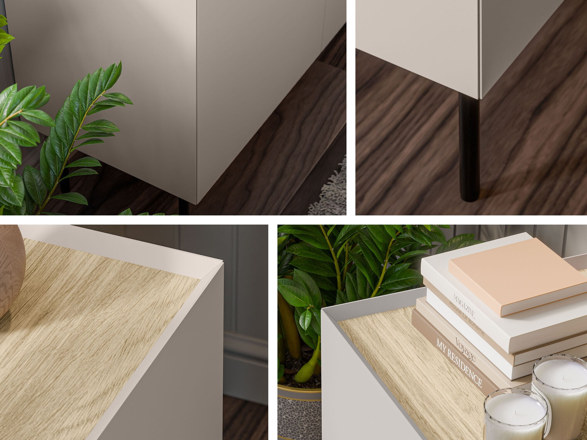 Шкаф Melbela 105 (Кашмир + Дъб)