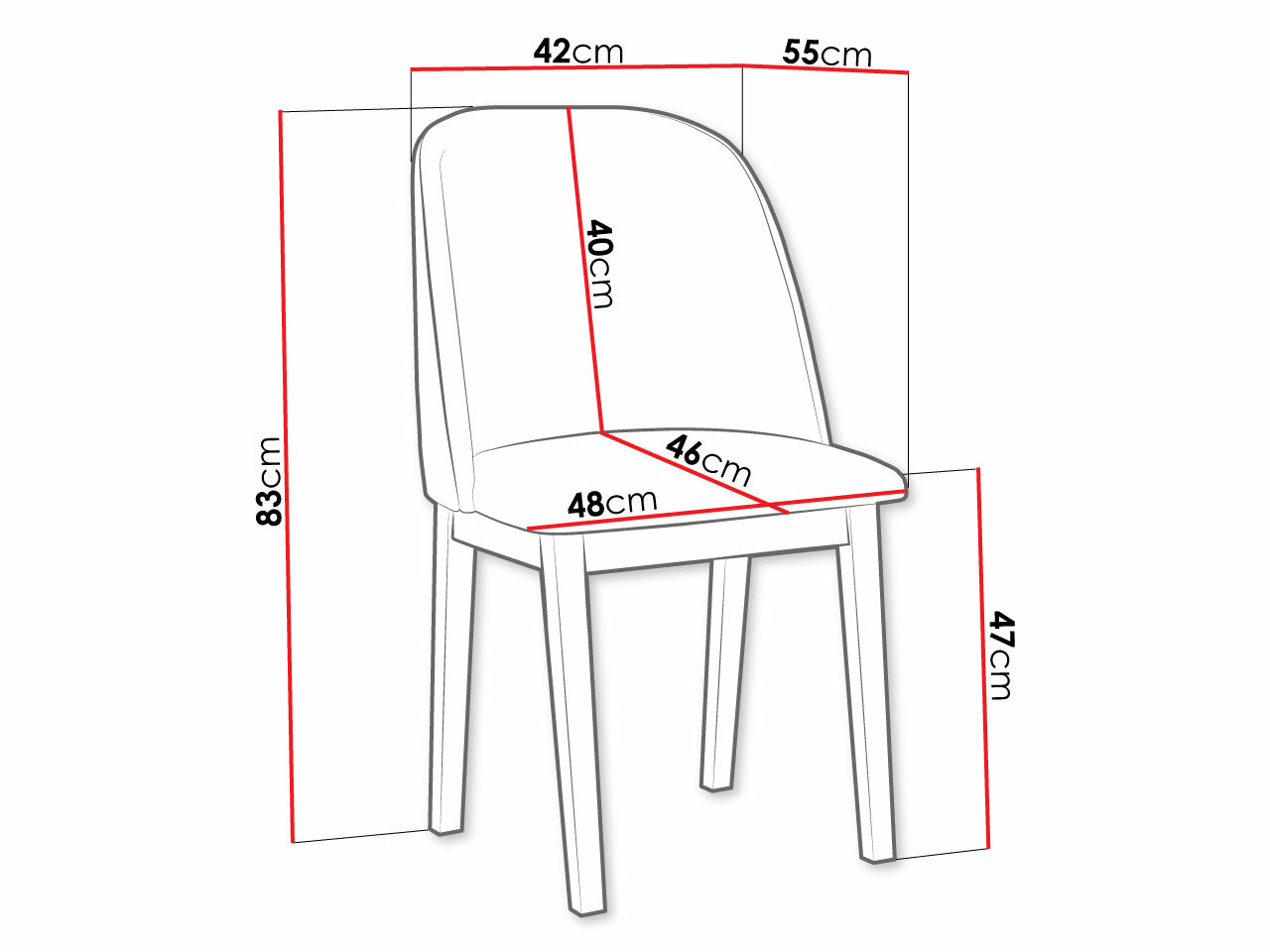 Стол Victorville 332 (Черен)