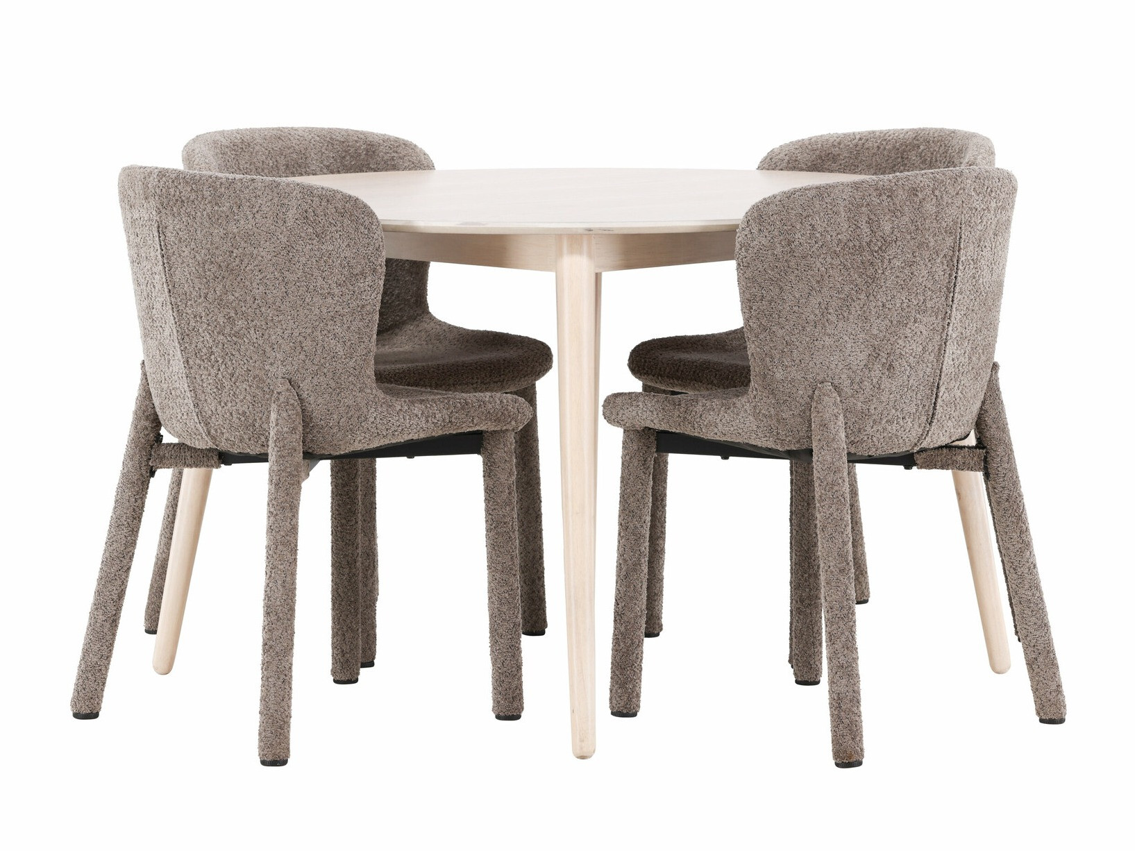 Маса и столове за трапезария Dallas 4757 (Кафяв)