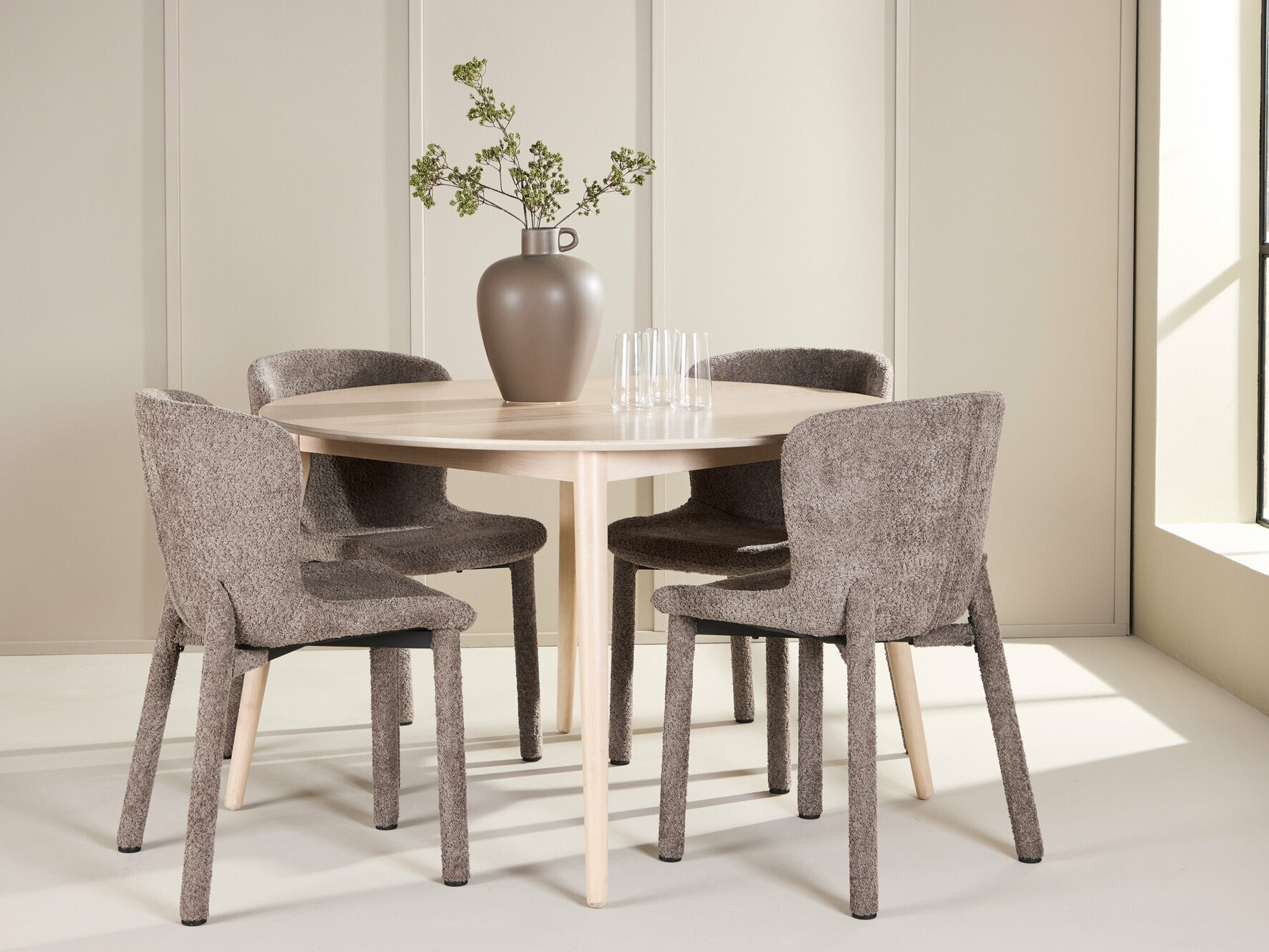 Маса и столове за трапезария Dallas 4757 (Кафяв)