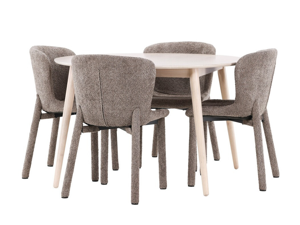 Маса и столове за трапезария Dallas 4757 (Кафяв)