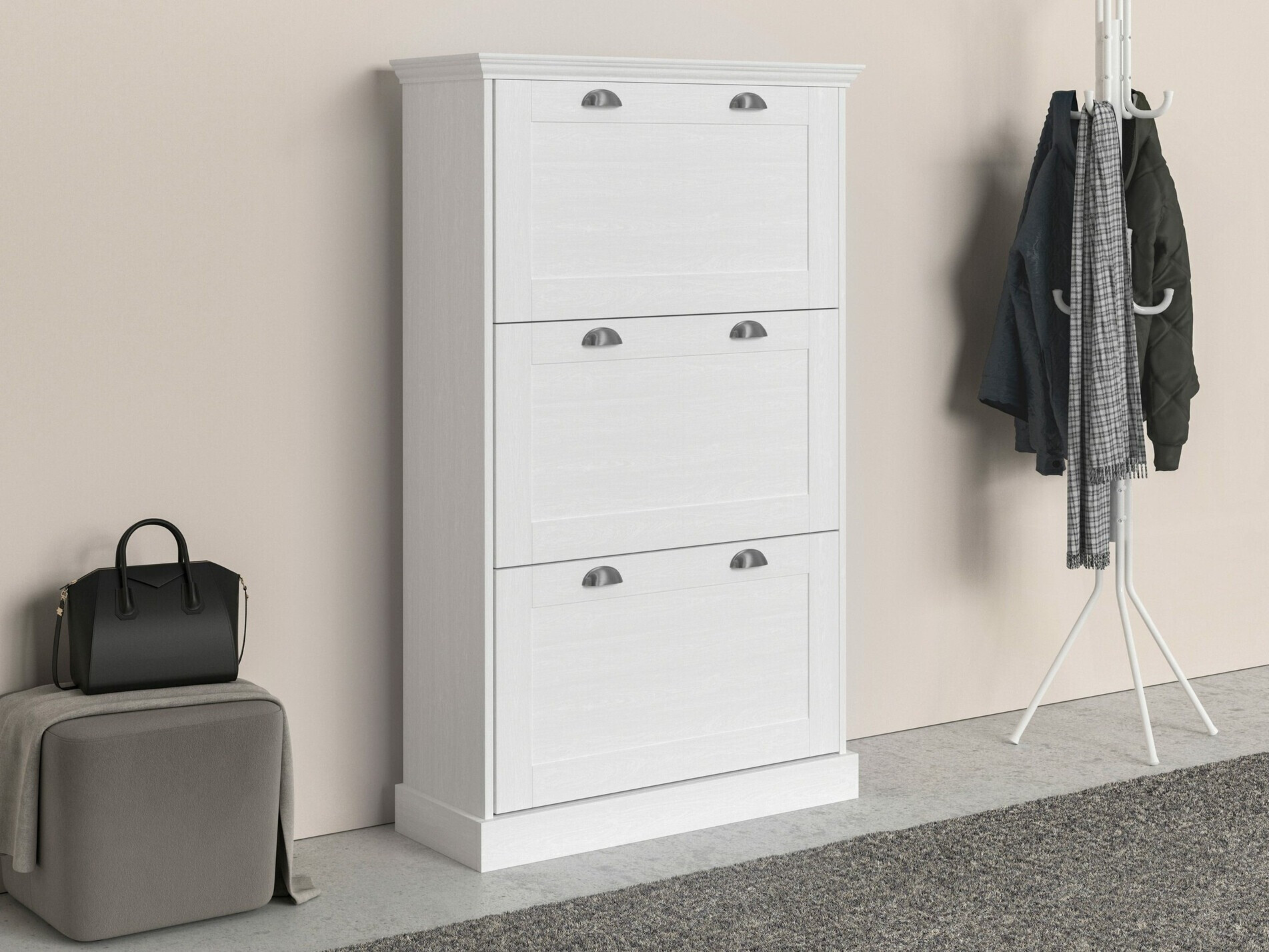 Шкаф за обувки Salfelo 100 (Бял)