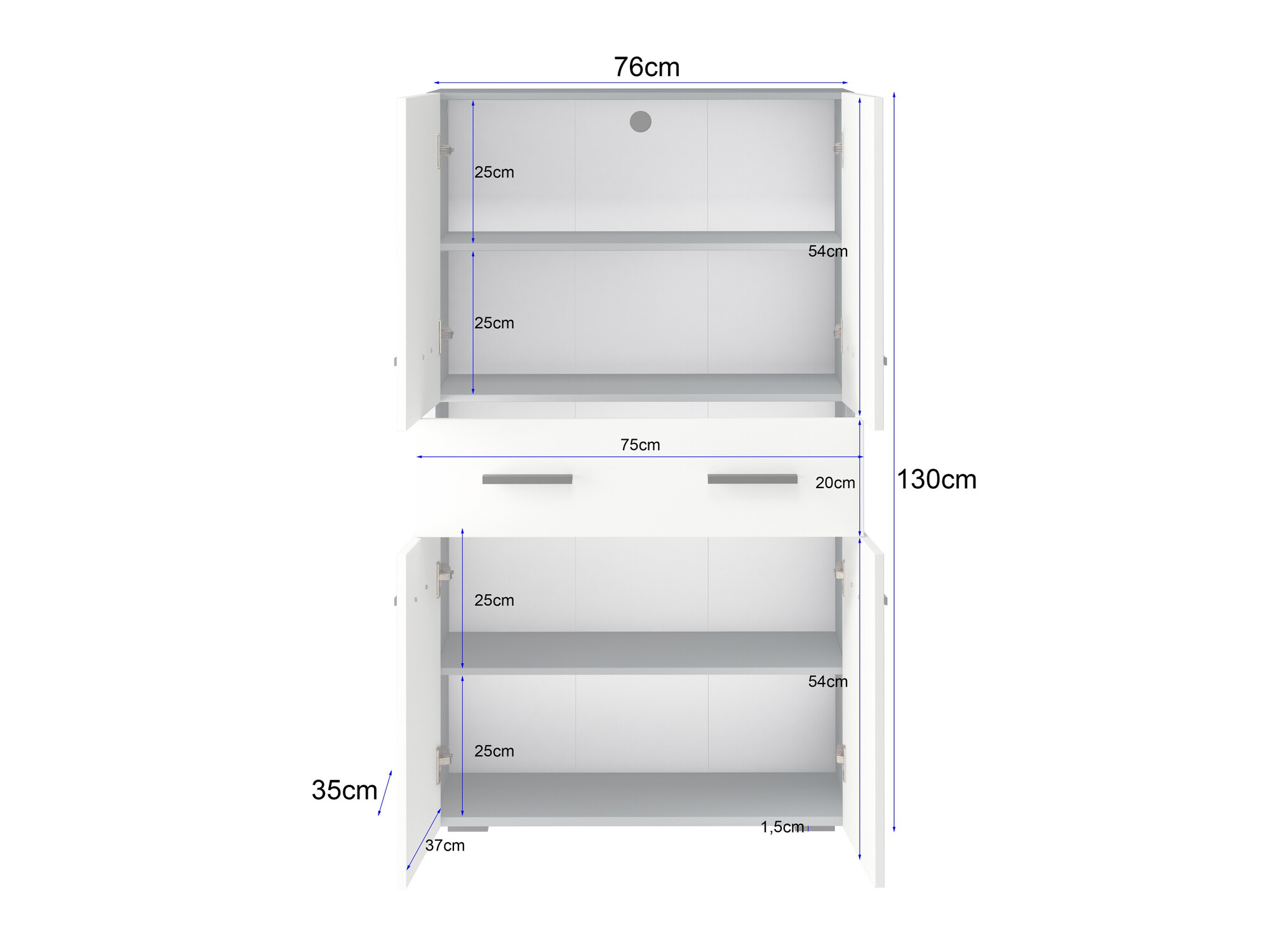 Стоящ шкаф за баня Larlori 106 (Антрацит)