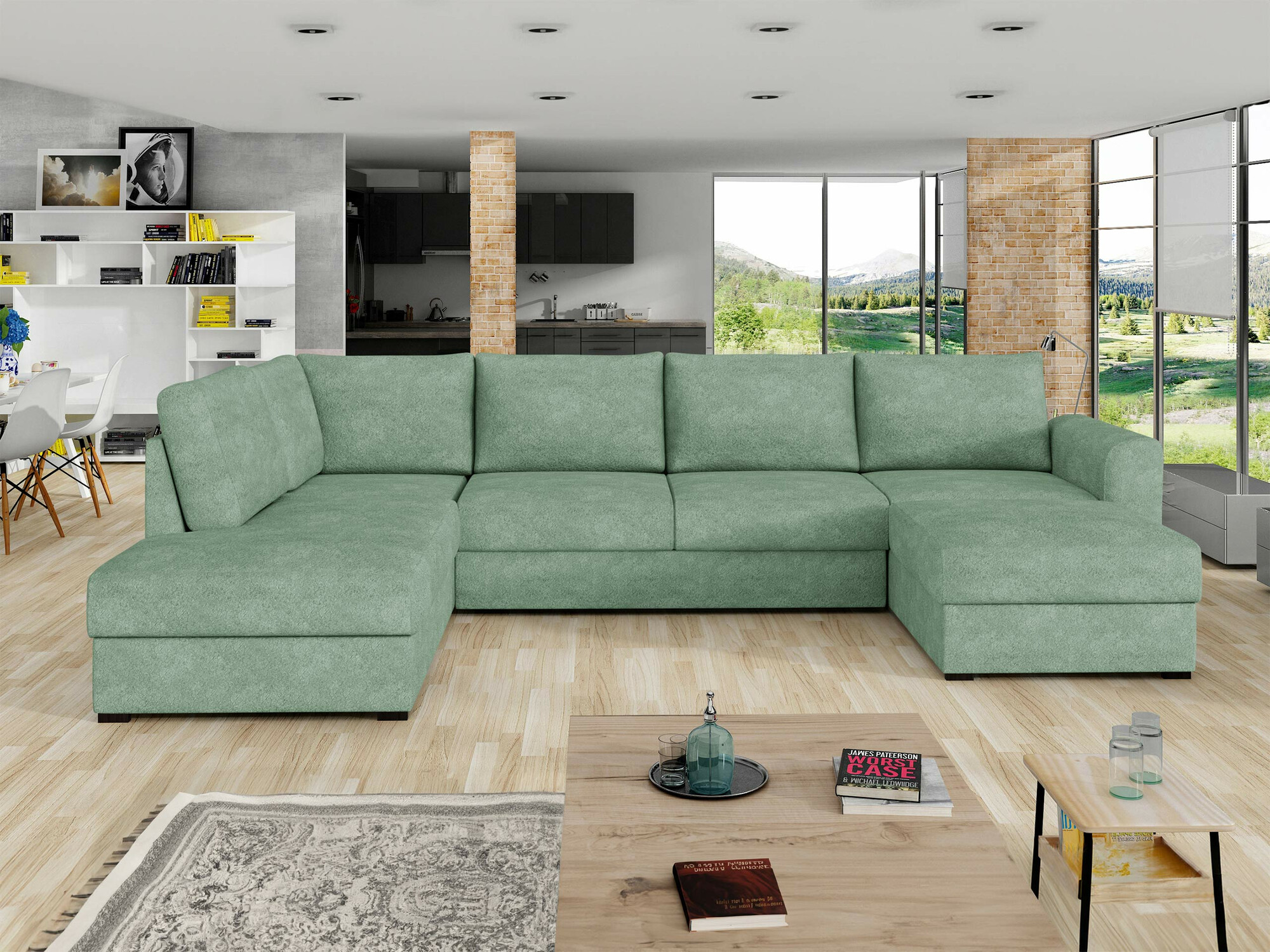 Ъглов диван Comfivo Flumen (Coral 55)