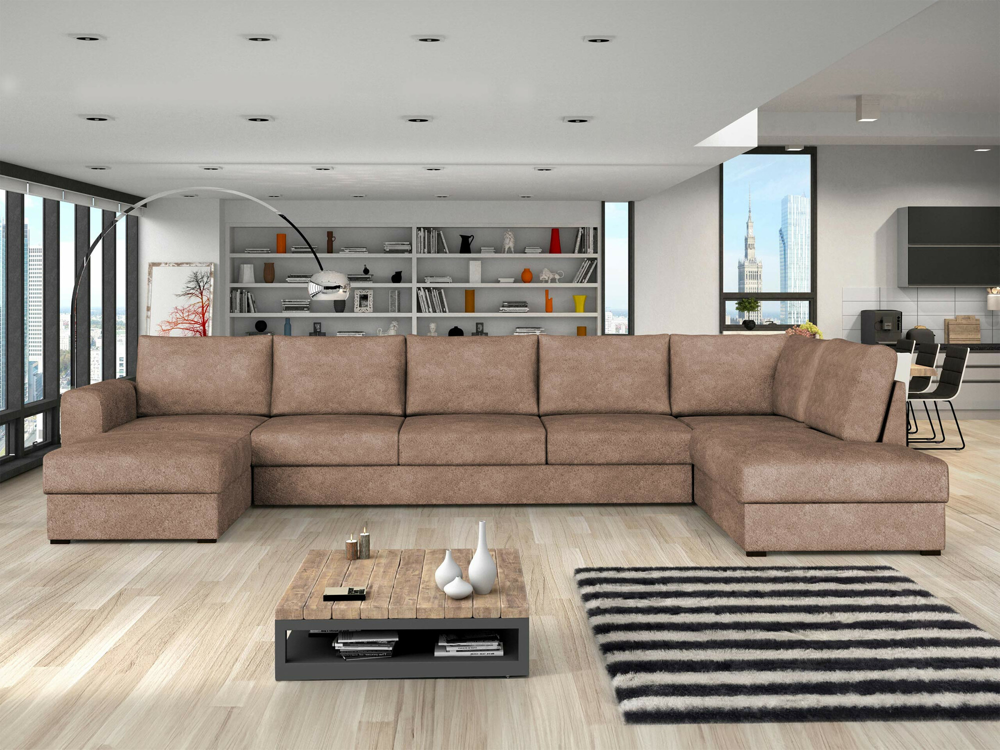 Ъглов диван Comfivo Flumen I (Coral 45)