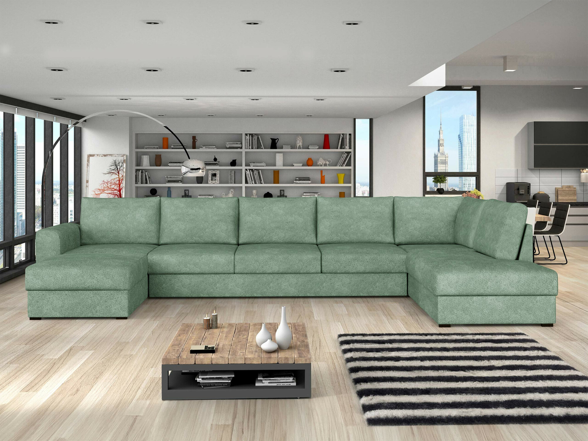 Ъглов диван Comfivo Flumen I (Coral 55)