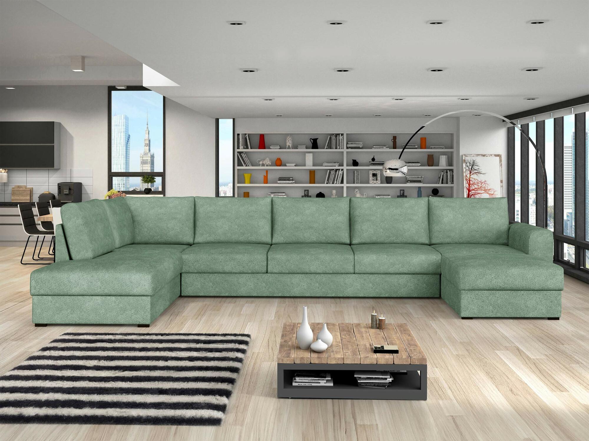 Ъглов диван Comfivo Flumen I (Coral 55)