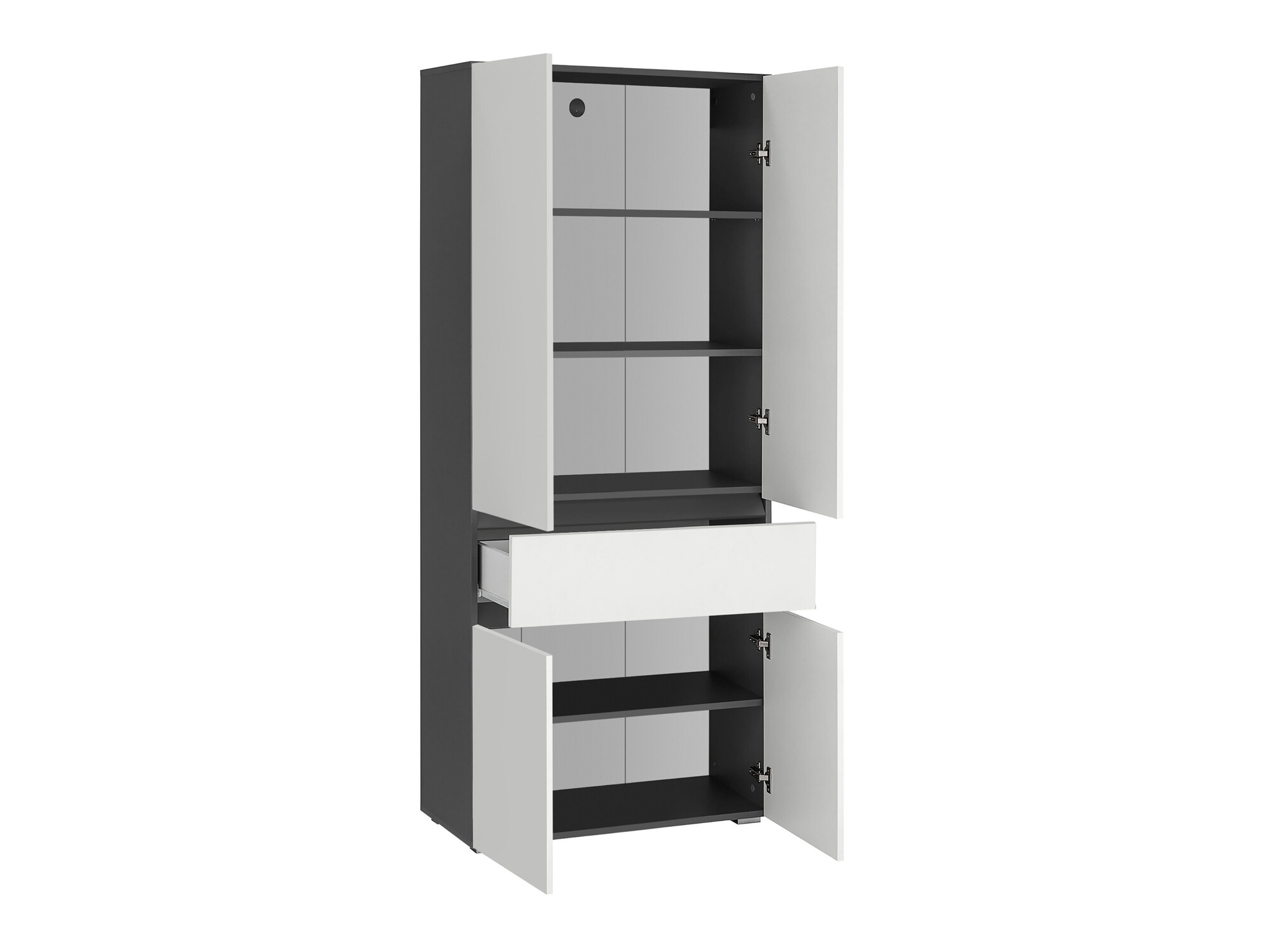 Стоящ шкаф за баня Soncamu 113 (Бял + Антрацит)