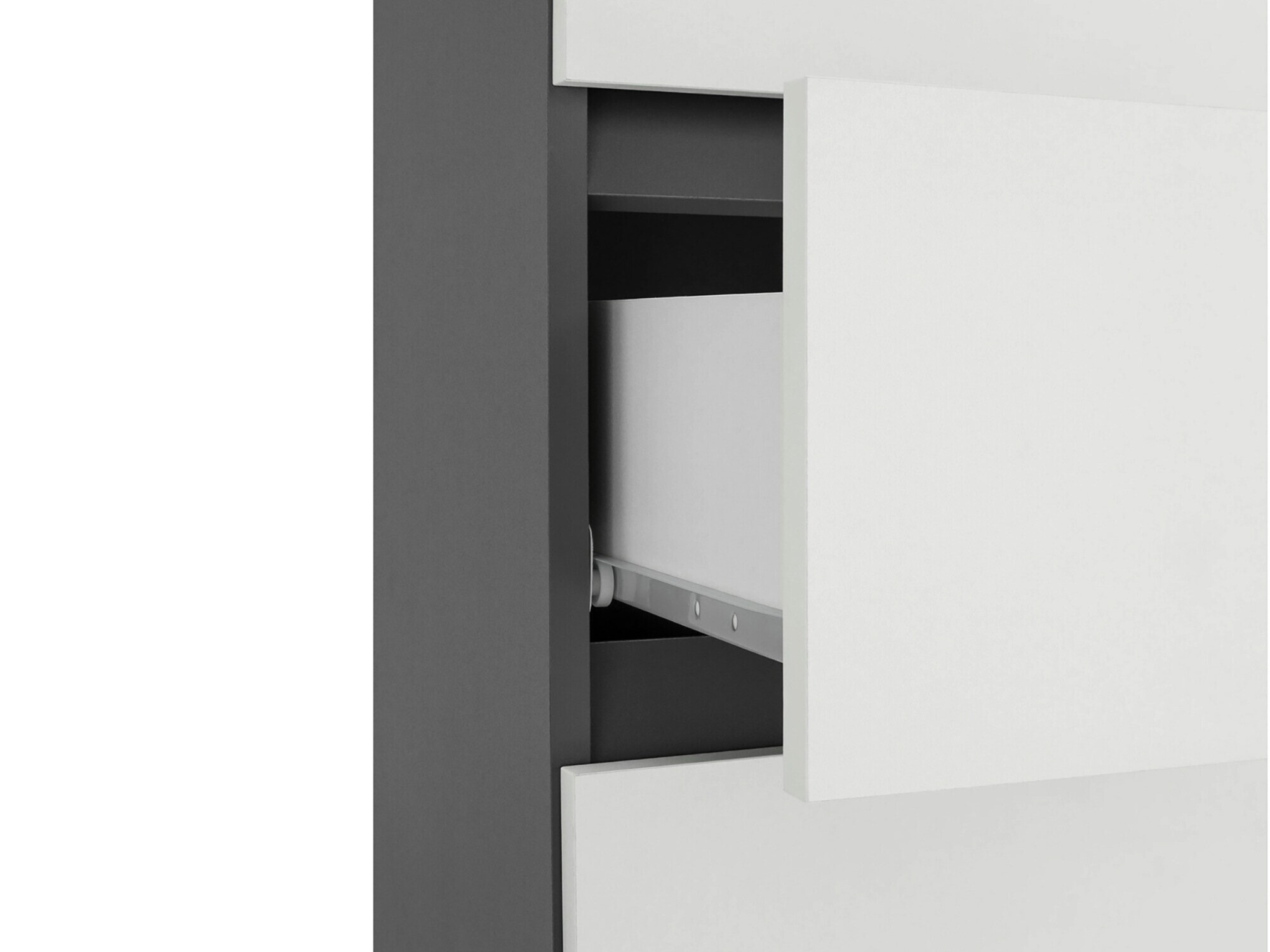 Стоящ шкаф за баня Soncamu 113 (Бял + Антрацит)