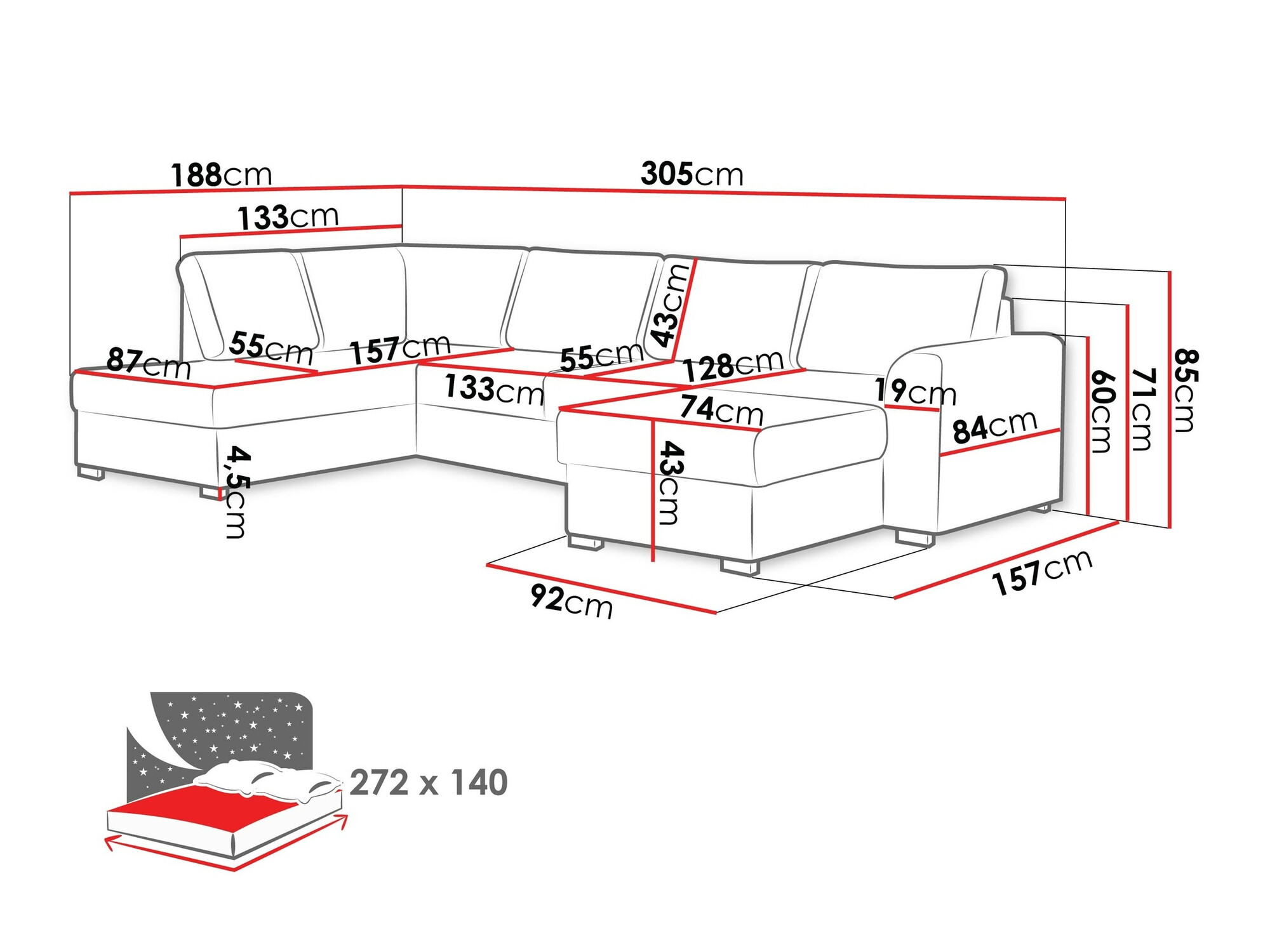 Ъглов диван Comfivo 189 (Abriamo 03)