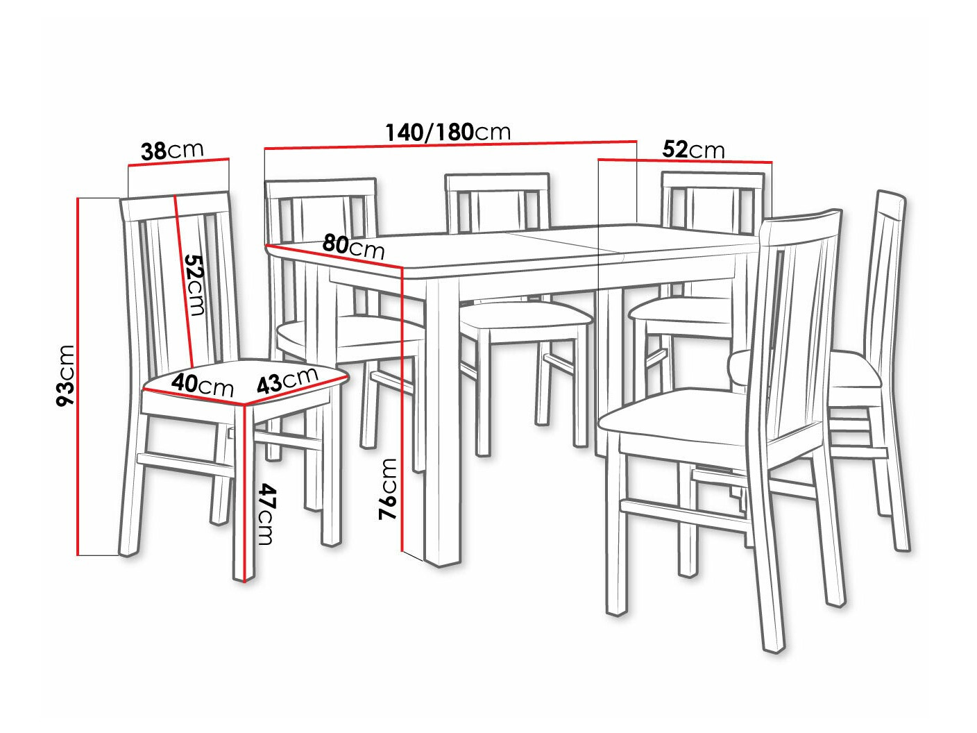 Маса и столове за трапезария Victorville 238