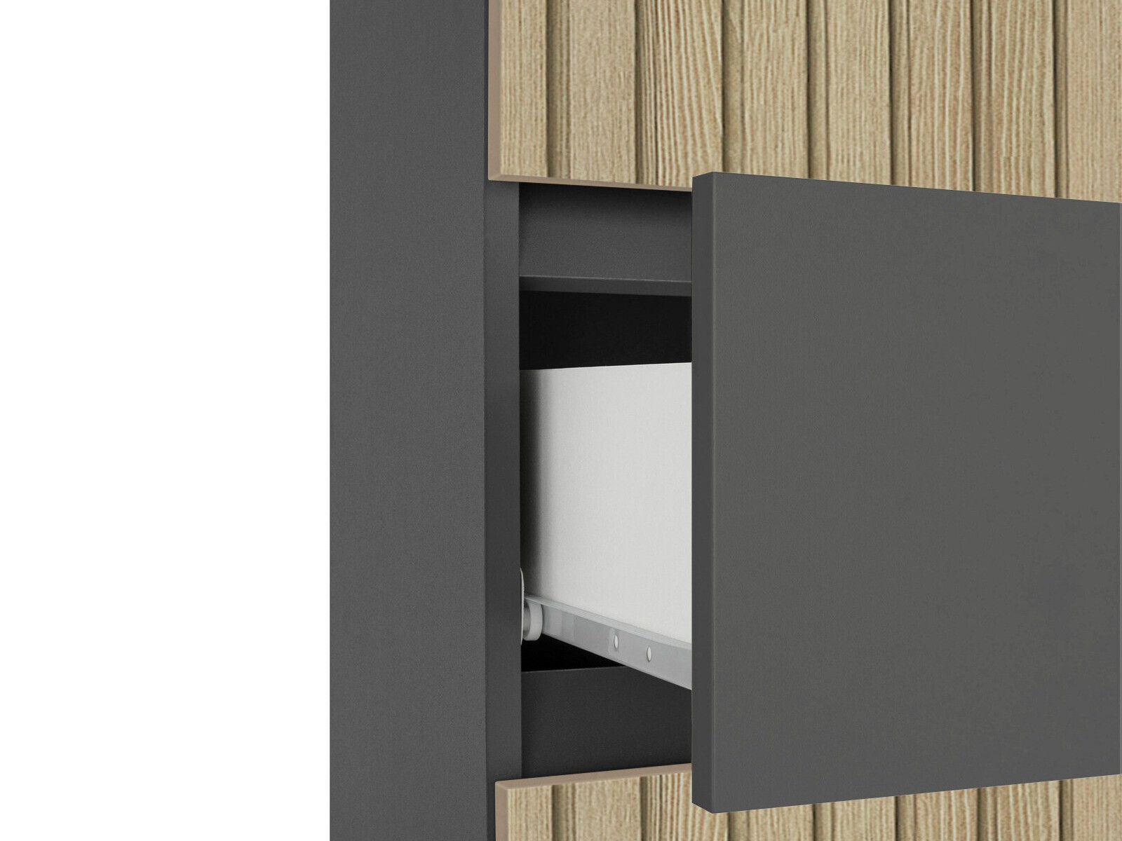 Стоящ шкаф за баня Soncamu 106 (Антрацит + Светъл дъб)