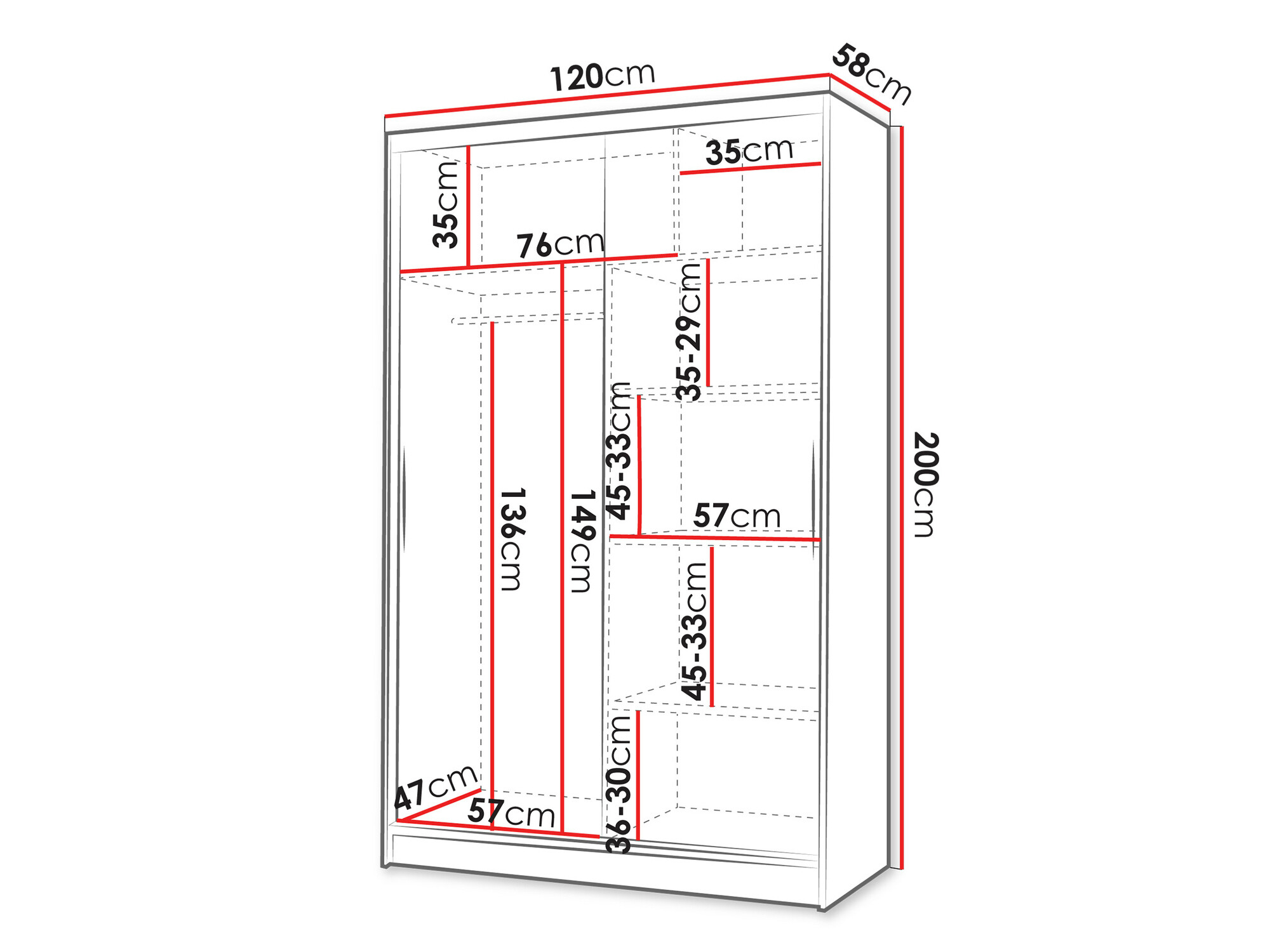 Гардероб Closico Salvor IV (Бял + Artisan дъб)