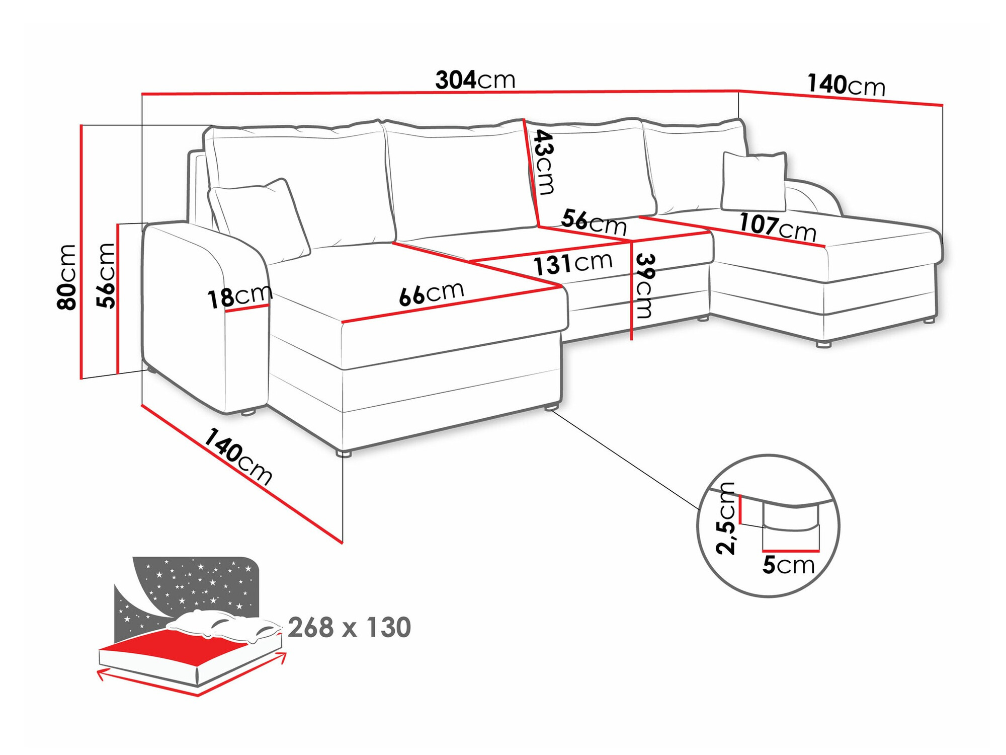 Ъглов диван Comfivo Melissa III (Manila 18 + Manila 16)