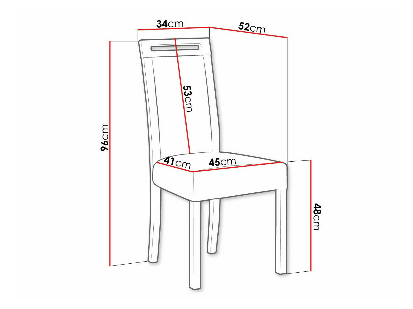 Стол Victorville 162 (Черен)