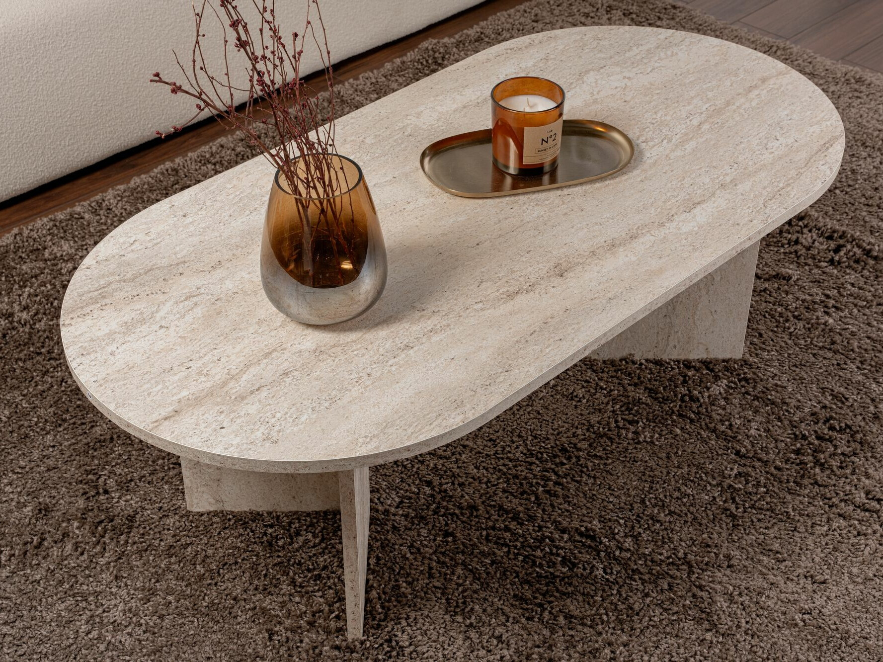 Масичка за кафе Novato 111 (Лек травертин)