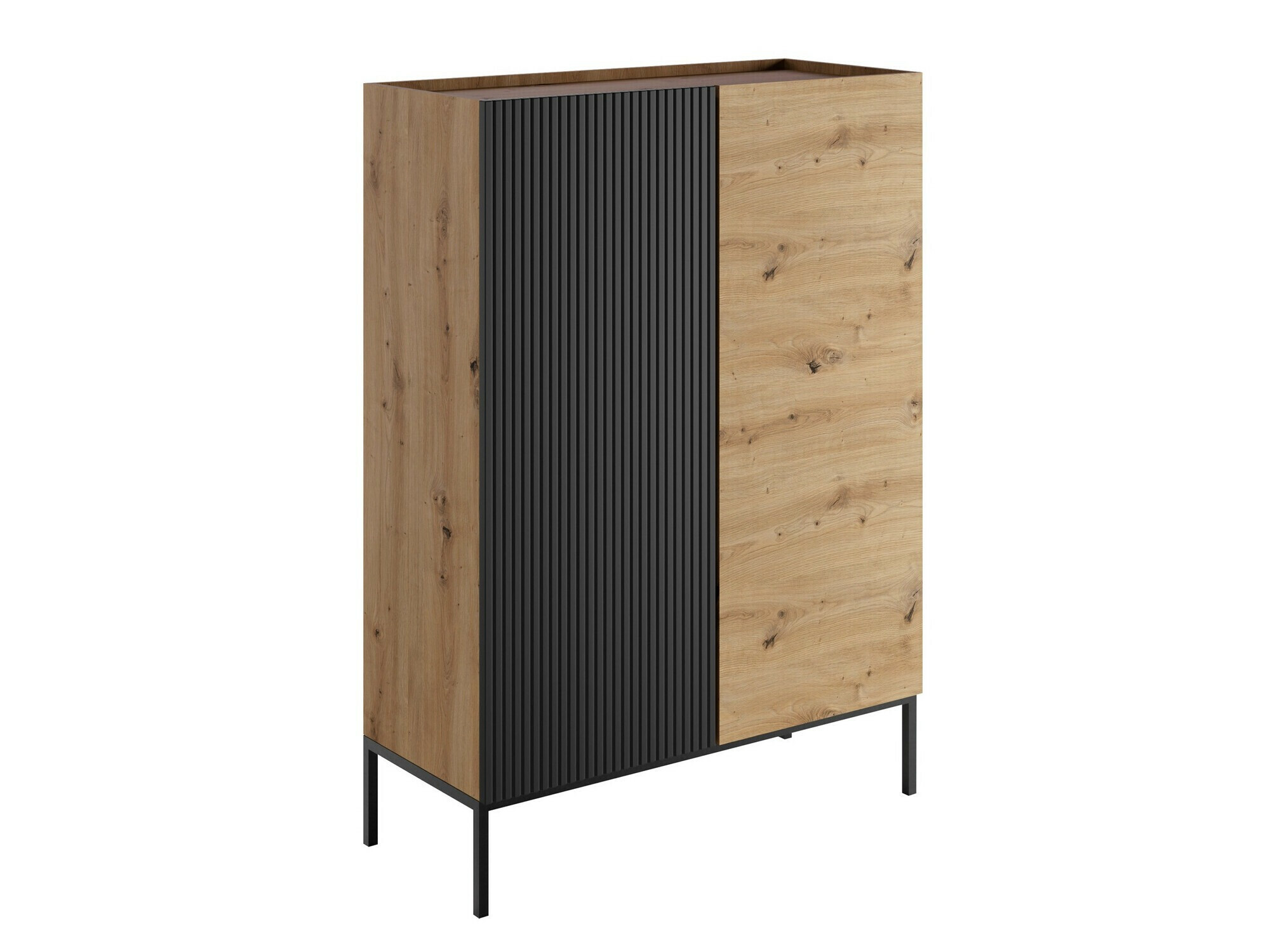 Етажерка Lunole 100 (Artisan дъб + Черен)