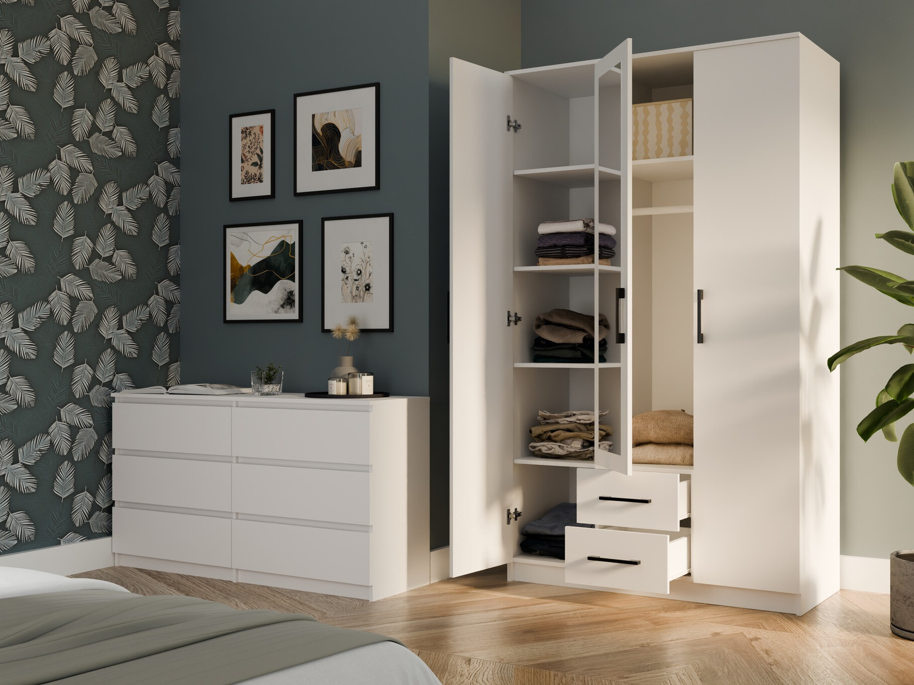 Гардероб Mandeville 116 (Бял)